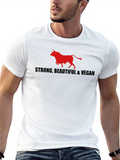 Strong Beautiful & Vegan Bull Graphic Tee