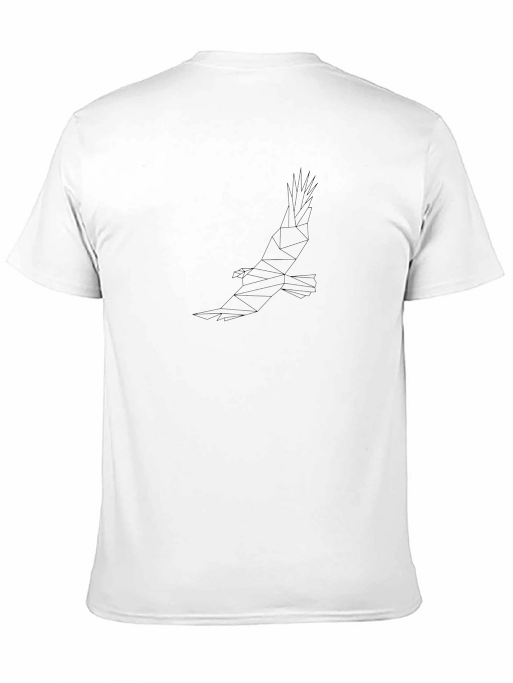 Geometric Eagle Graphic Black T-Shirt