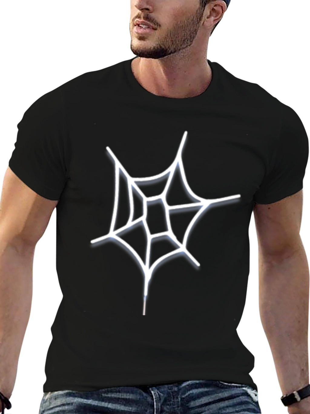 Spiderweb Graphic Tee - Stylish Halloween Apparel