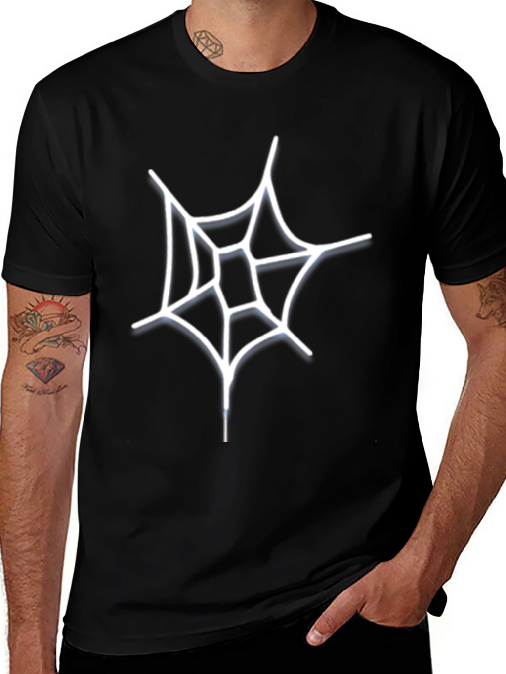 Spiderweb Graphic Tee - Stylish Halloween Apparel