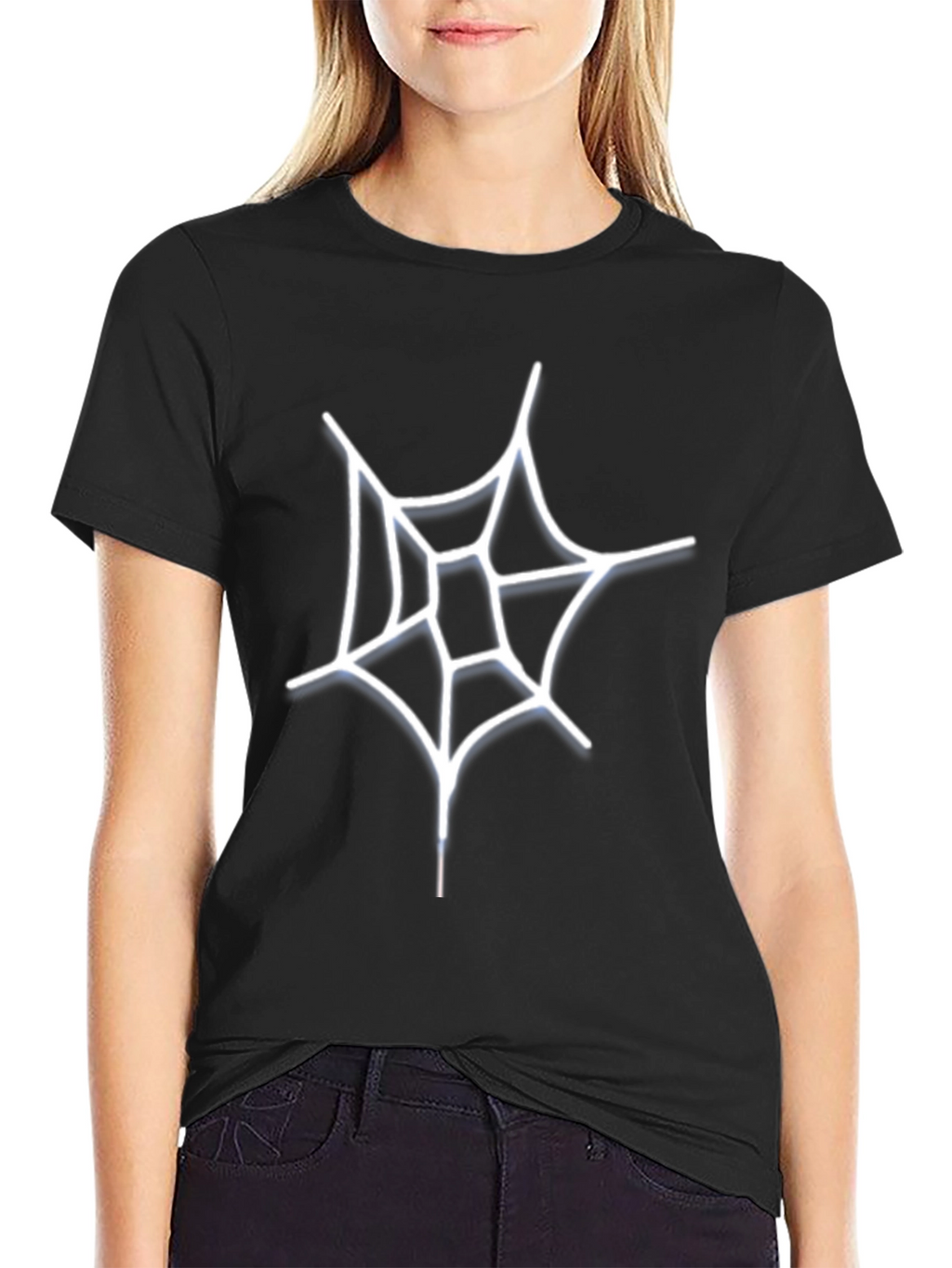 Spiderweb Graphic Tee - Stylish Halloween Apparel