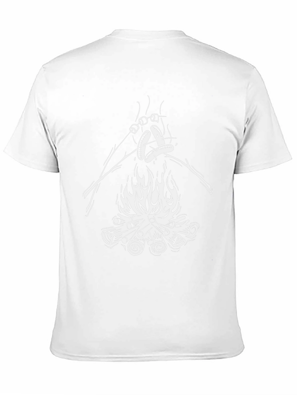 Campfire Roasting T-Shirt - Black Cotton Tee