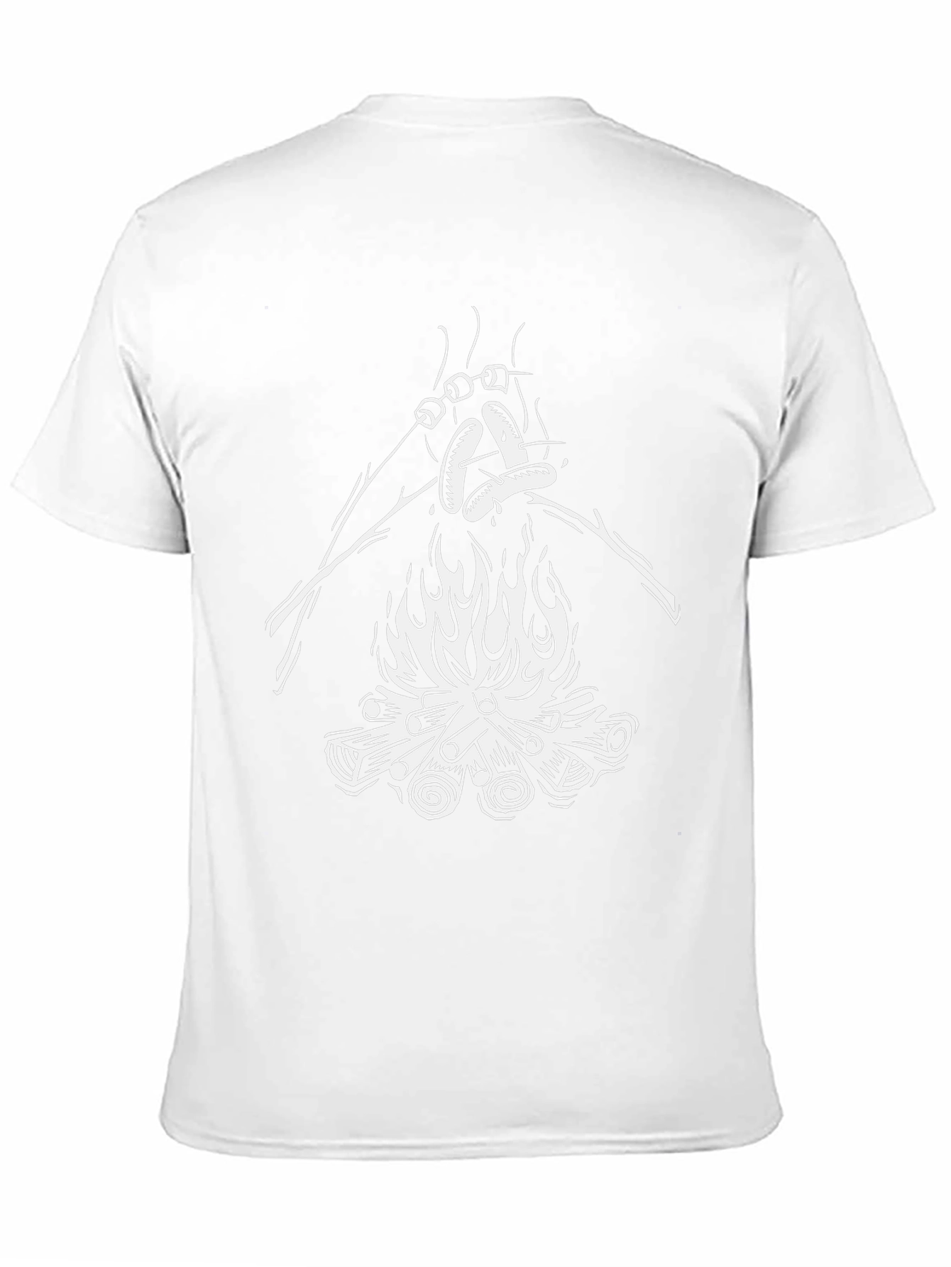 Campfire Roasting T-Shirt - Black Cotton Tee