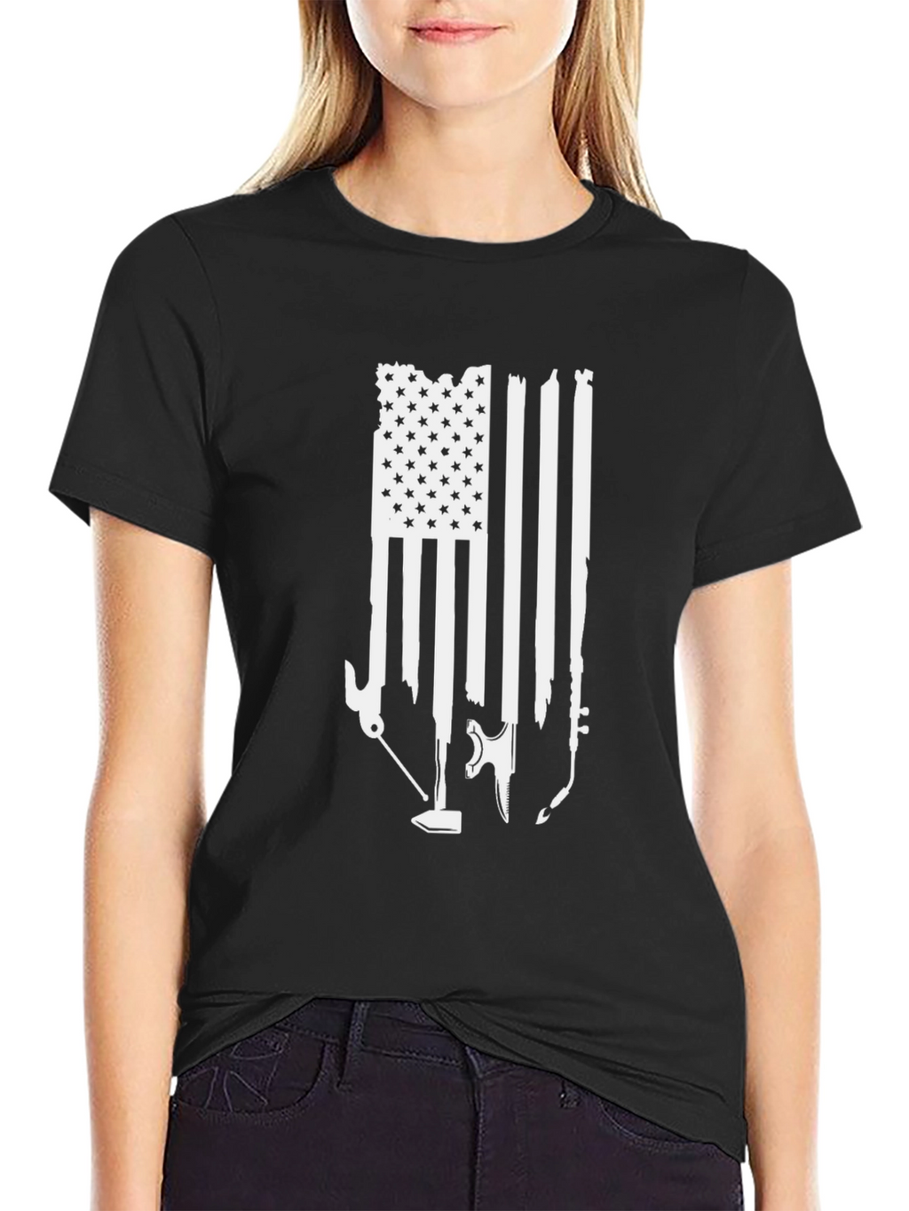 American Flag Tools Graphic T-Shirt