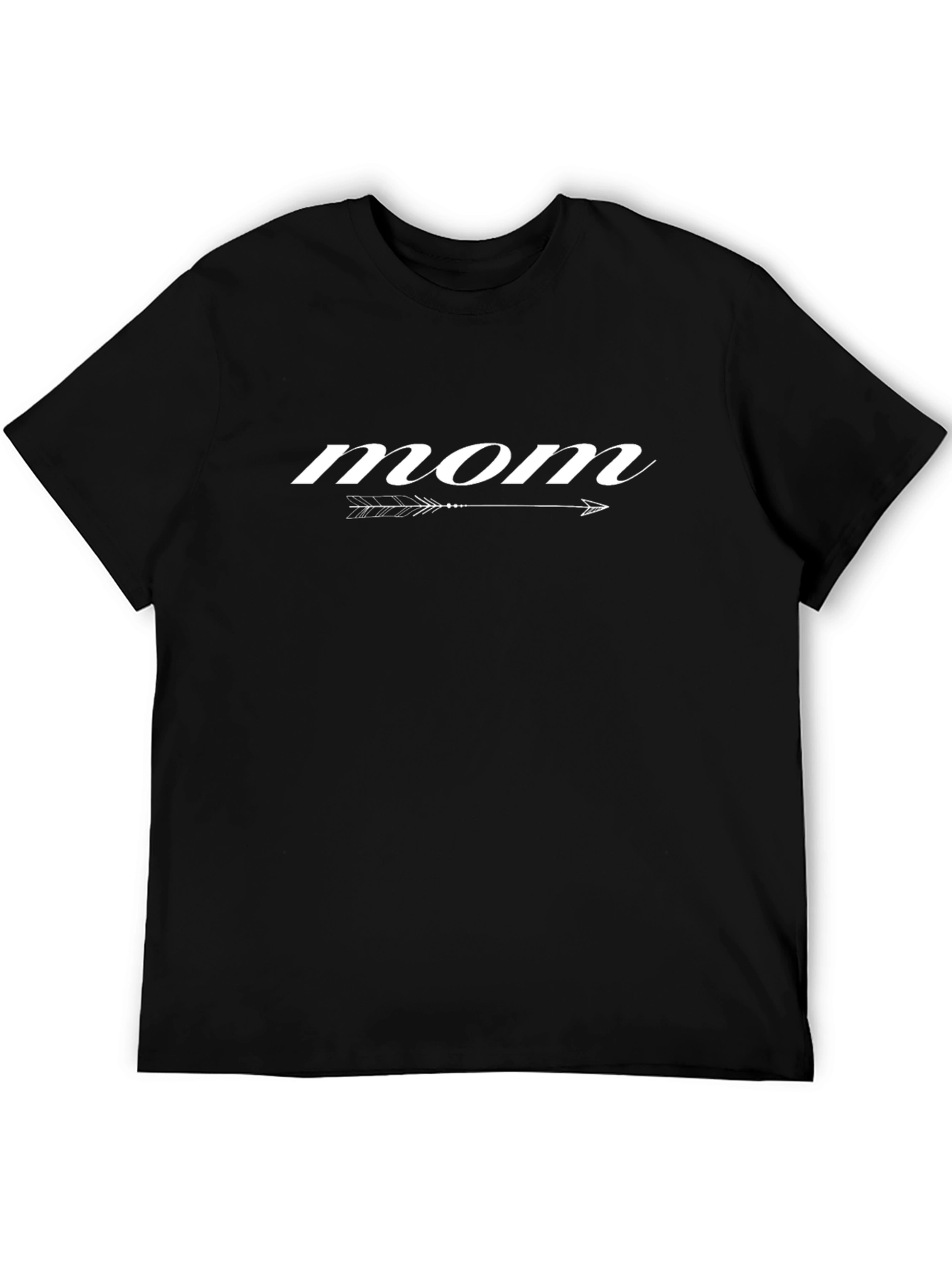 Mom Arrow Graphic Black T-Shirt