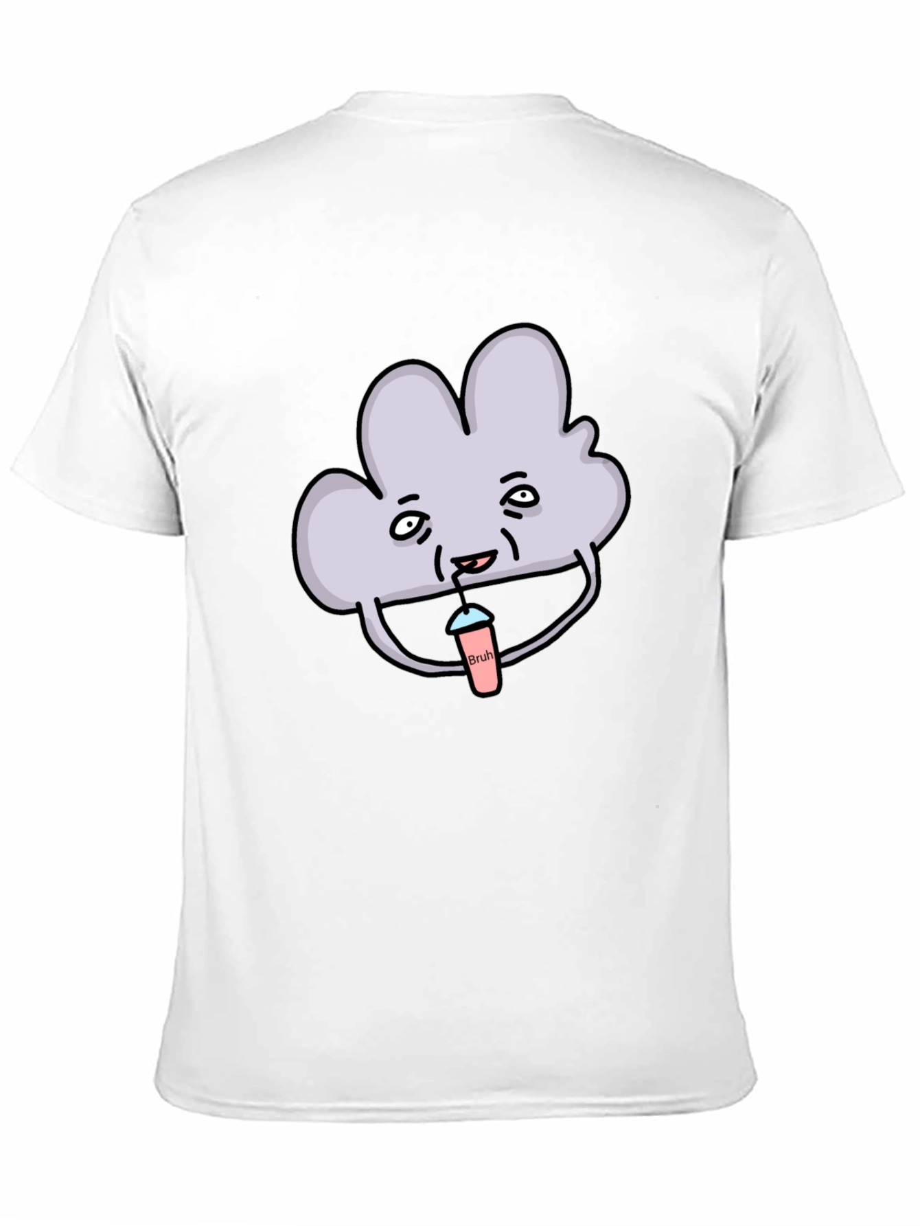 Mens Black T-Shirt - Cloud Bruh Design