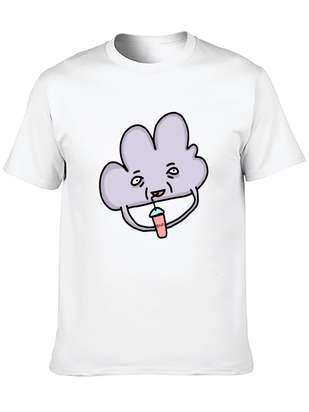 Mens Black T-Shirt - Cloud Bruh Design