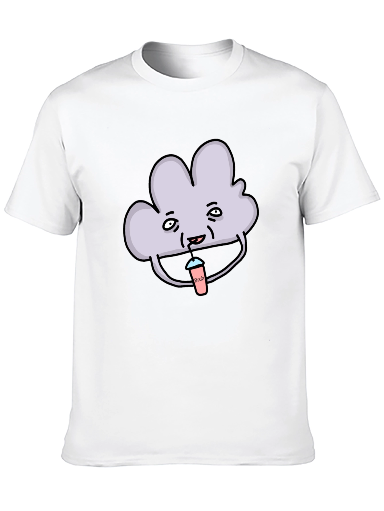 Mens Black T-Shirt - Cloud Bruh Design