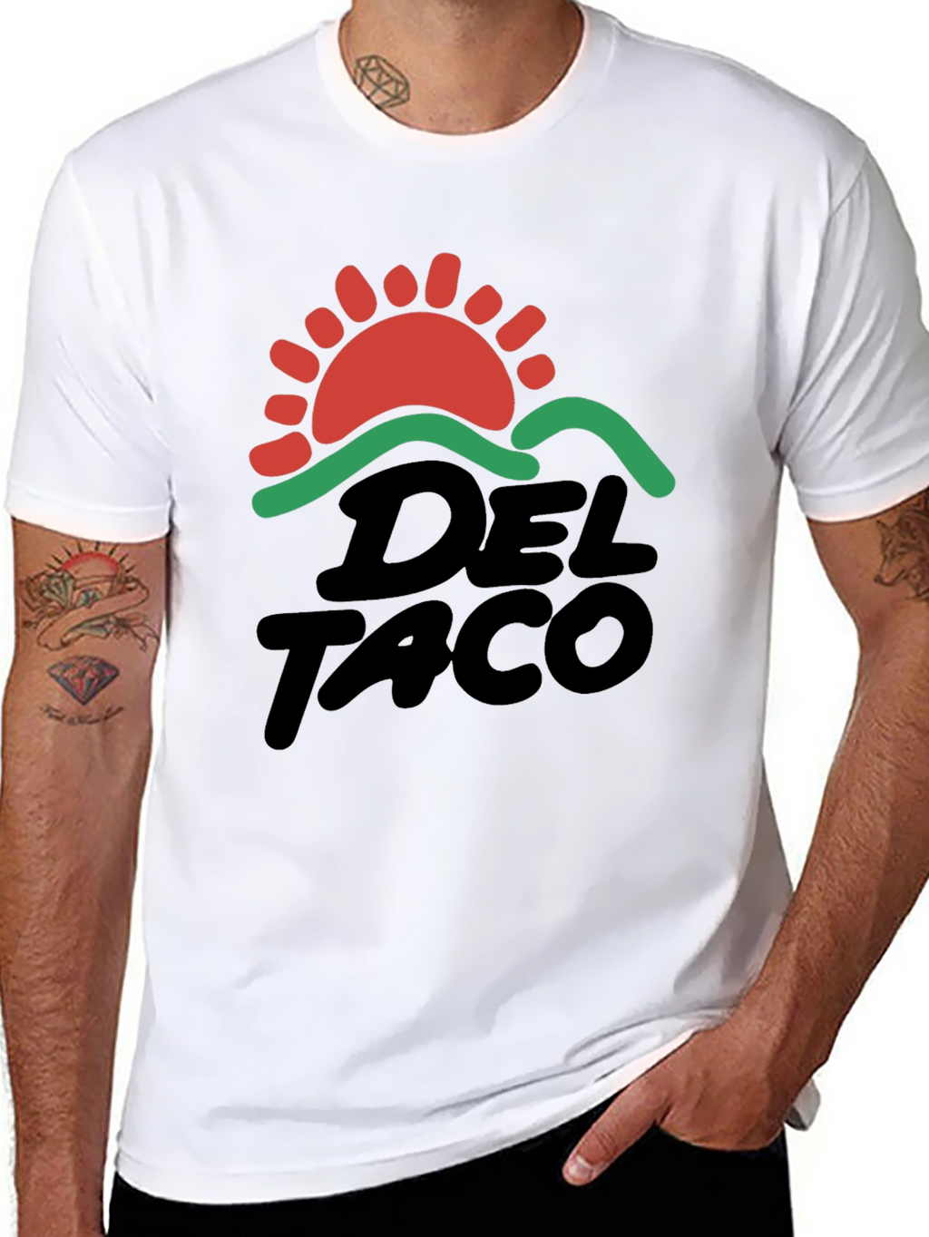 Del Taco Graphic T-Shirt Black Cotton Blend