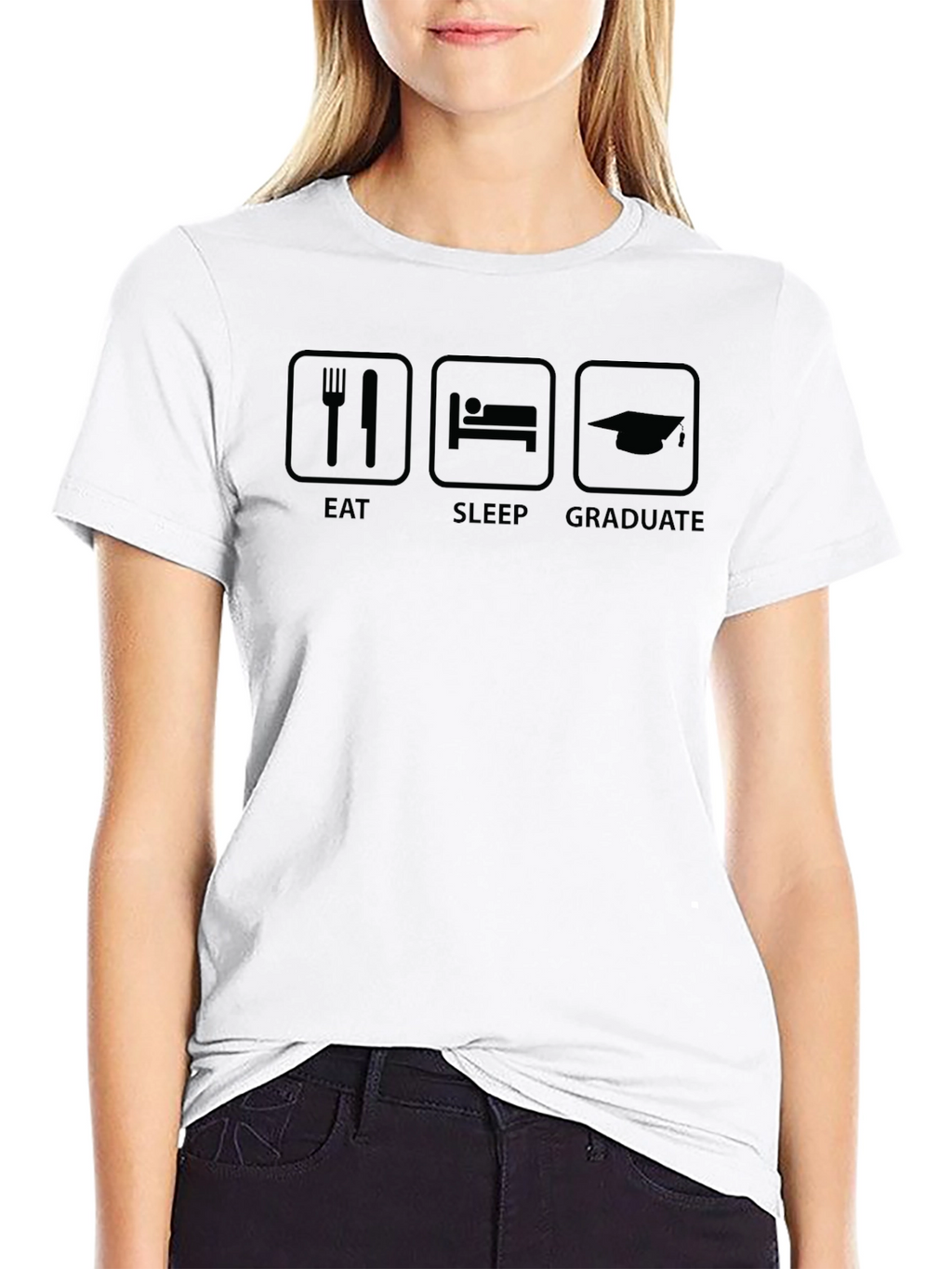 Eat Sleep Graduate Black T-Shirt