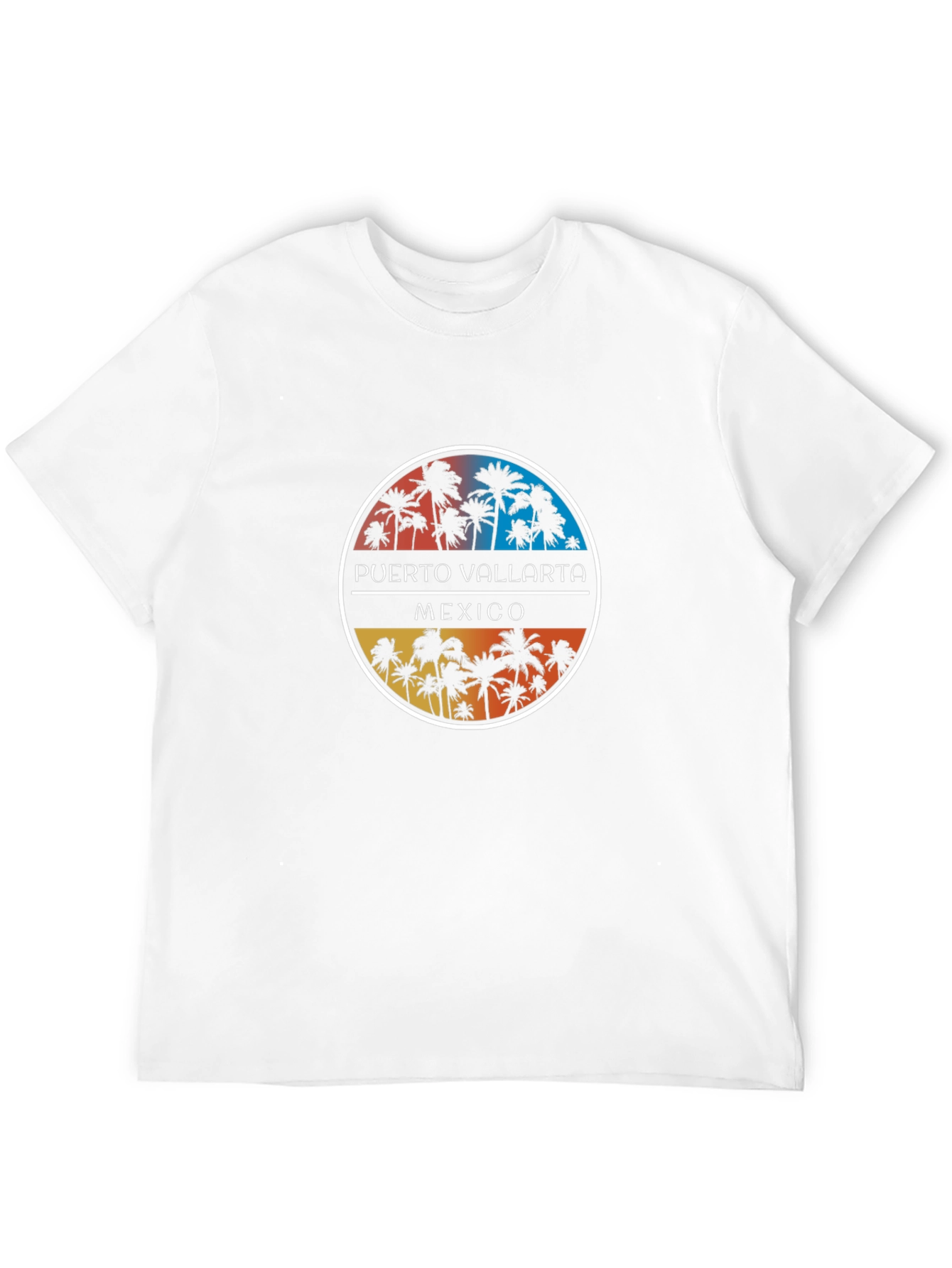 Puerto Vallarta Mexico Palm Tree Graphic T-Shirt