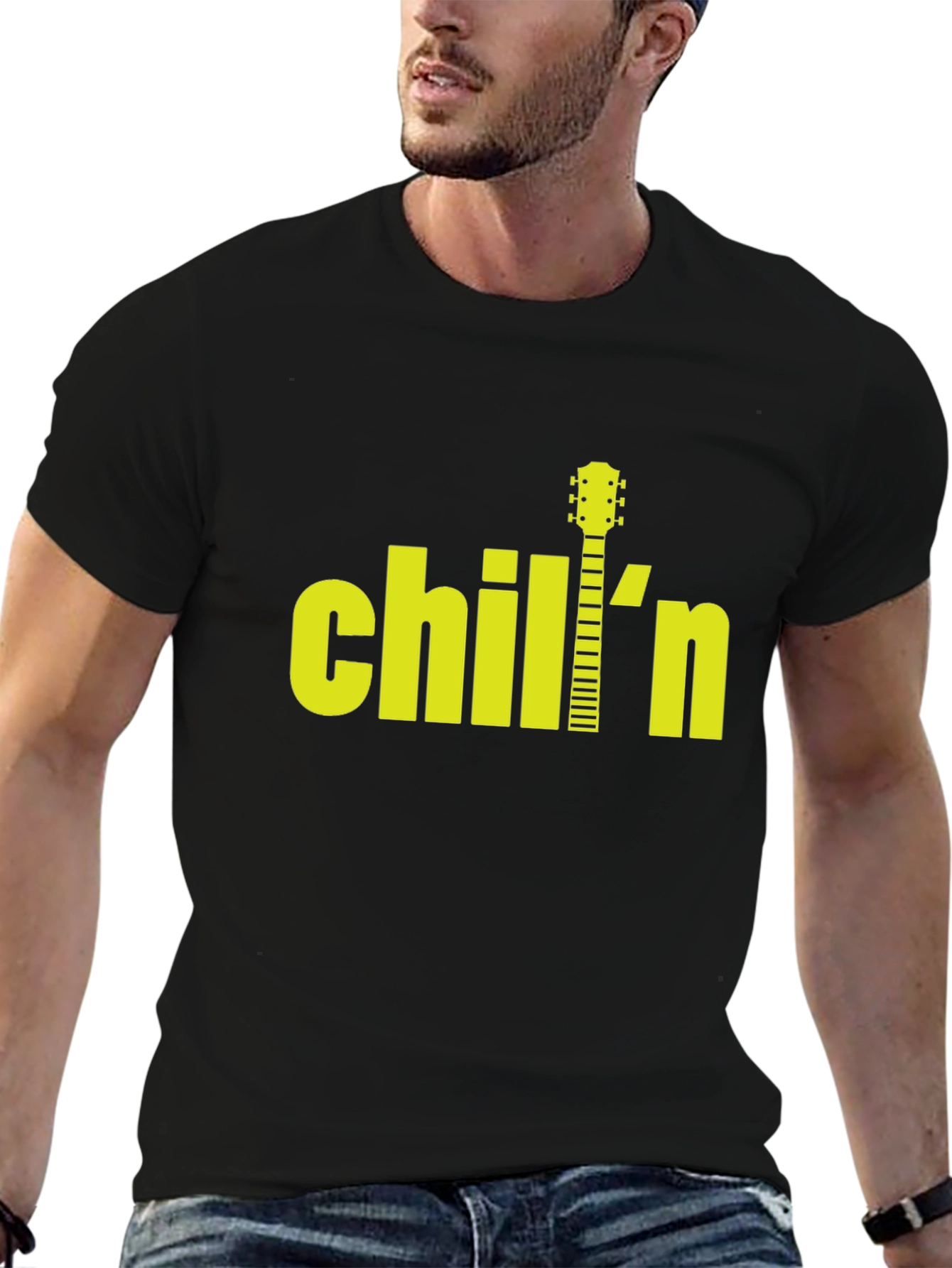 Chiln Guitar Black T-Shirt