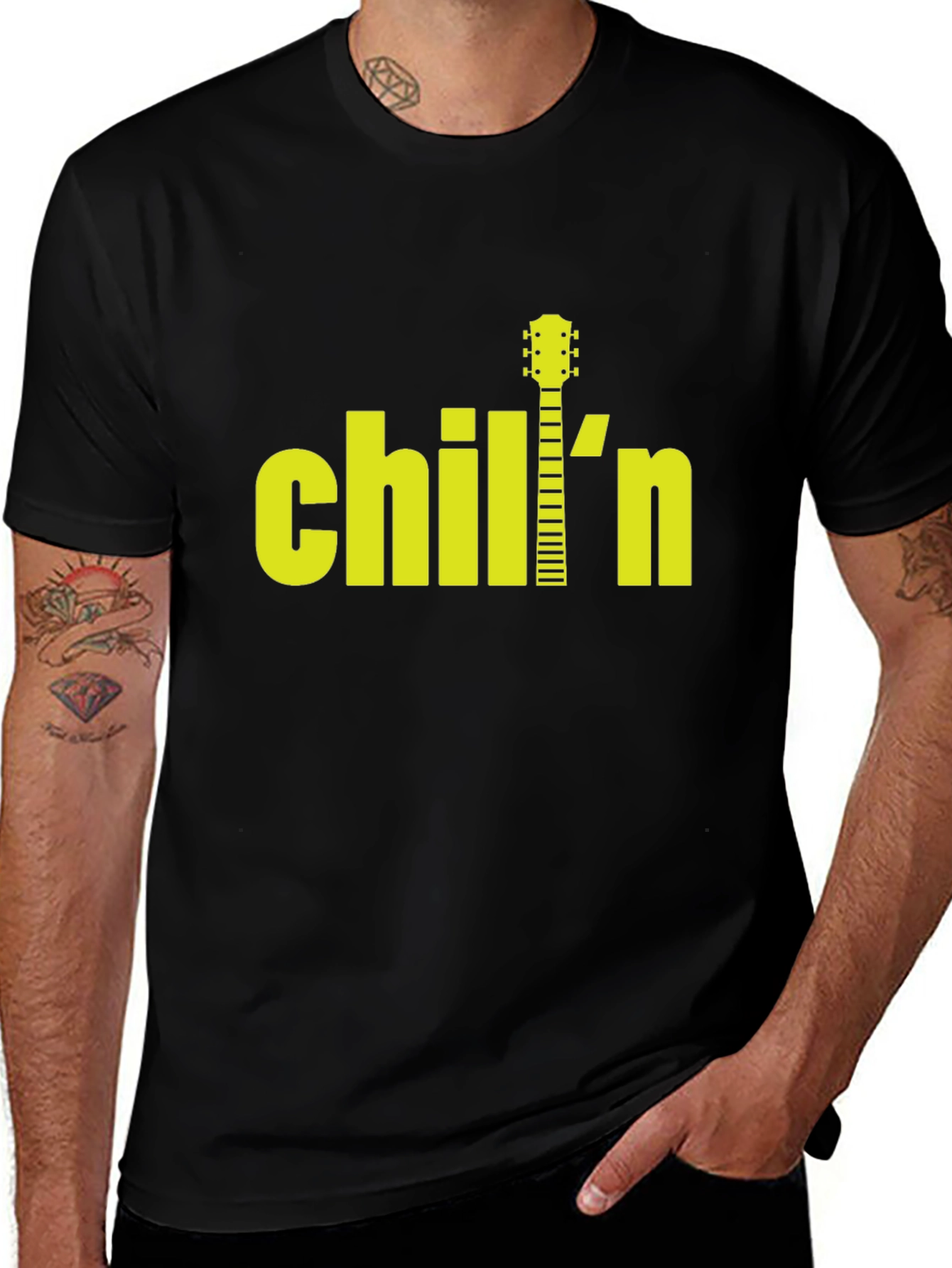 Chiln Guitar Black T-Shirt