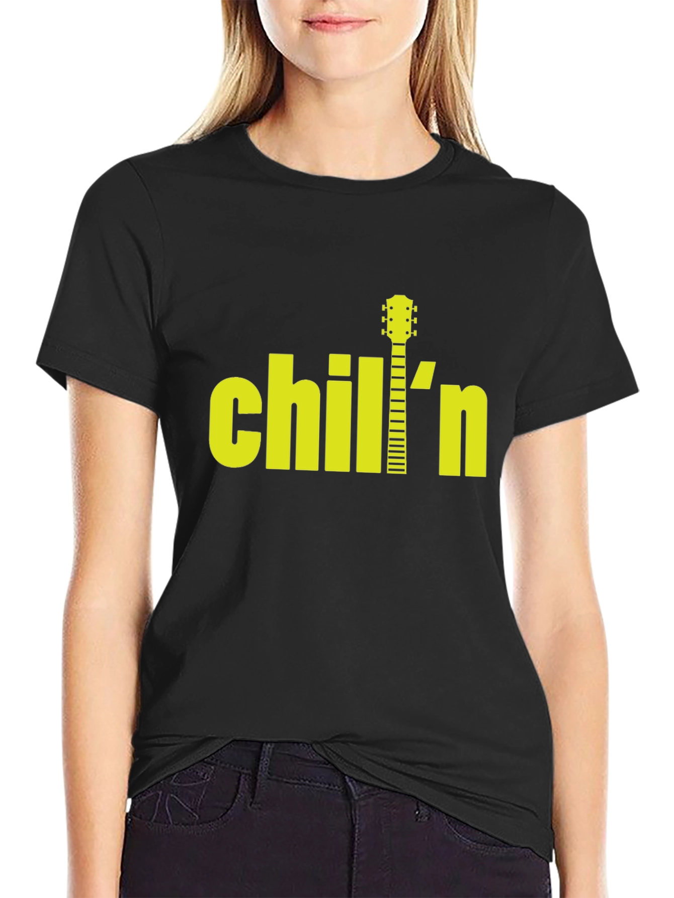 Chiln Guitar Black T-Shirt