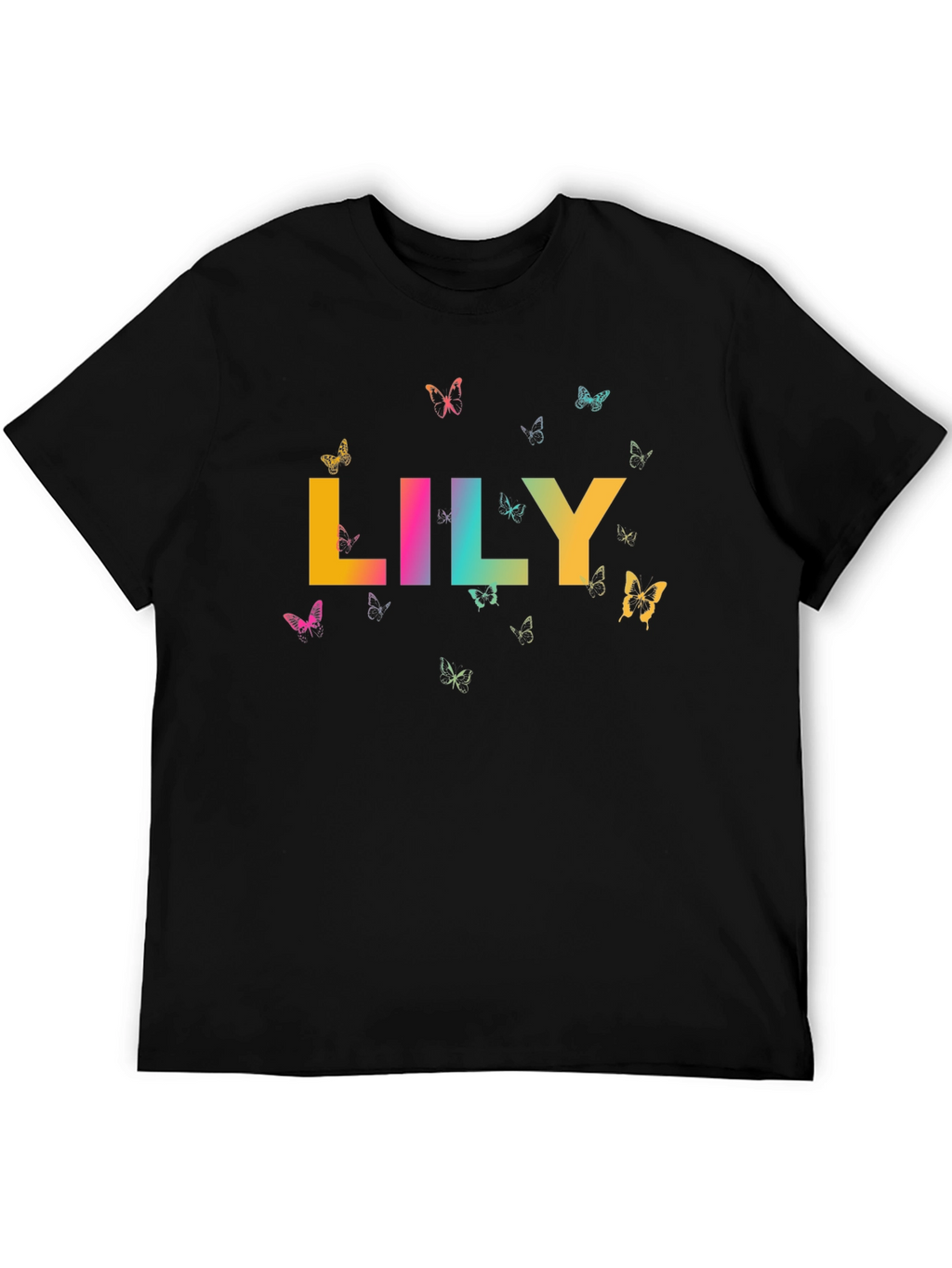 Personalized Lily Butterfly Graphic Tee
