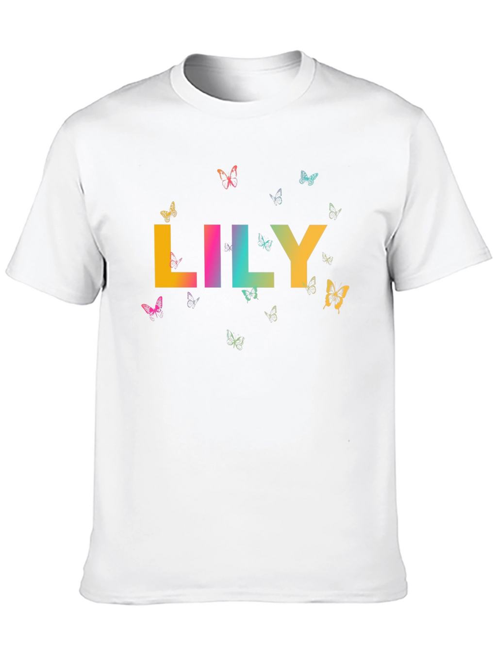 Personalized Lily Butterfly Graphic Tee