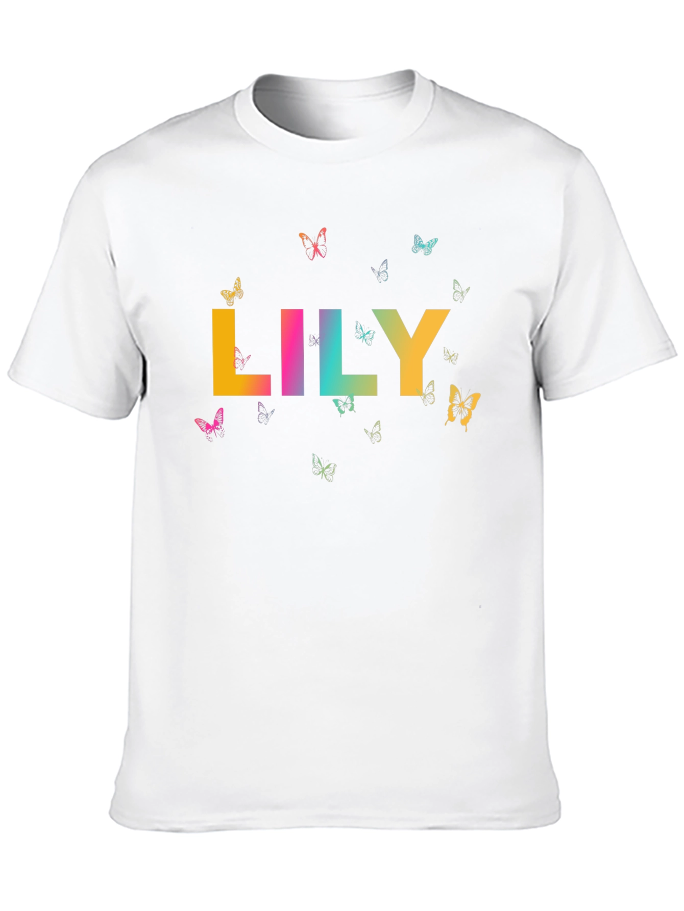 Personalized Lily Butterfly Graphic Tee