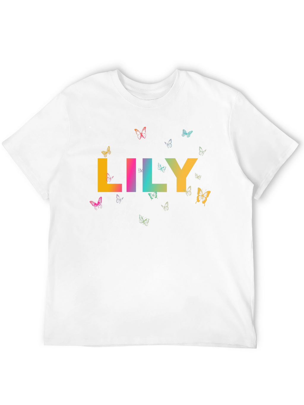 Personalized Lily Butterfly Graphic Tee