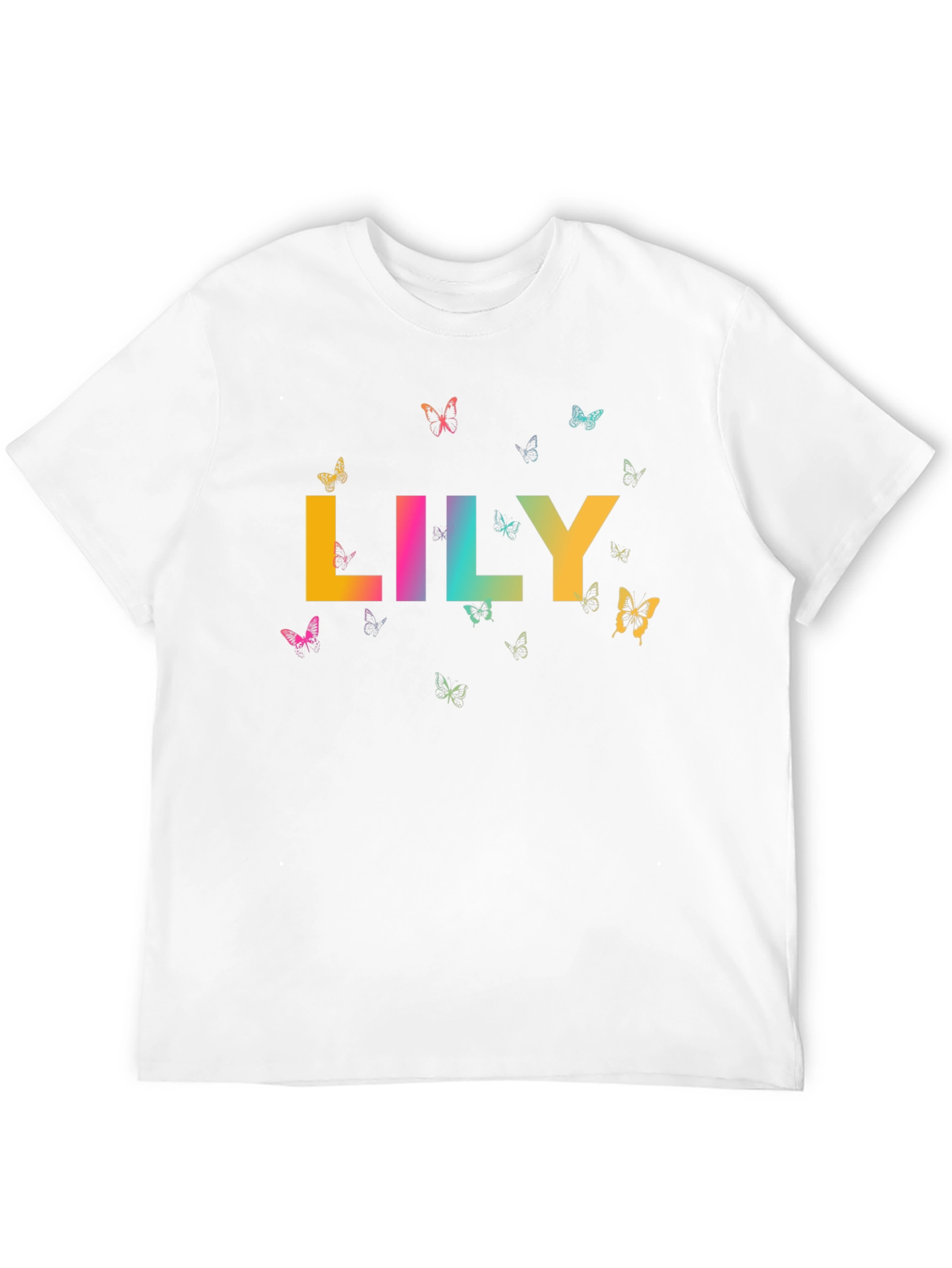 Personalized Lily Butterfly Graphic Tee