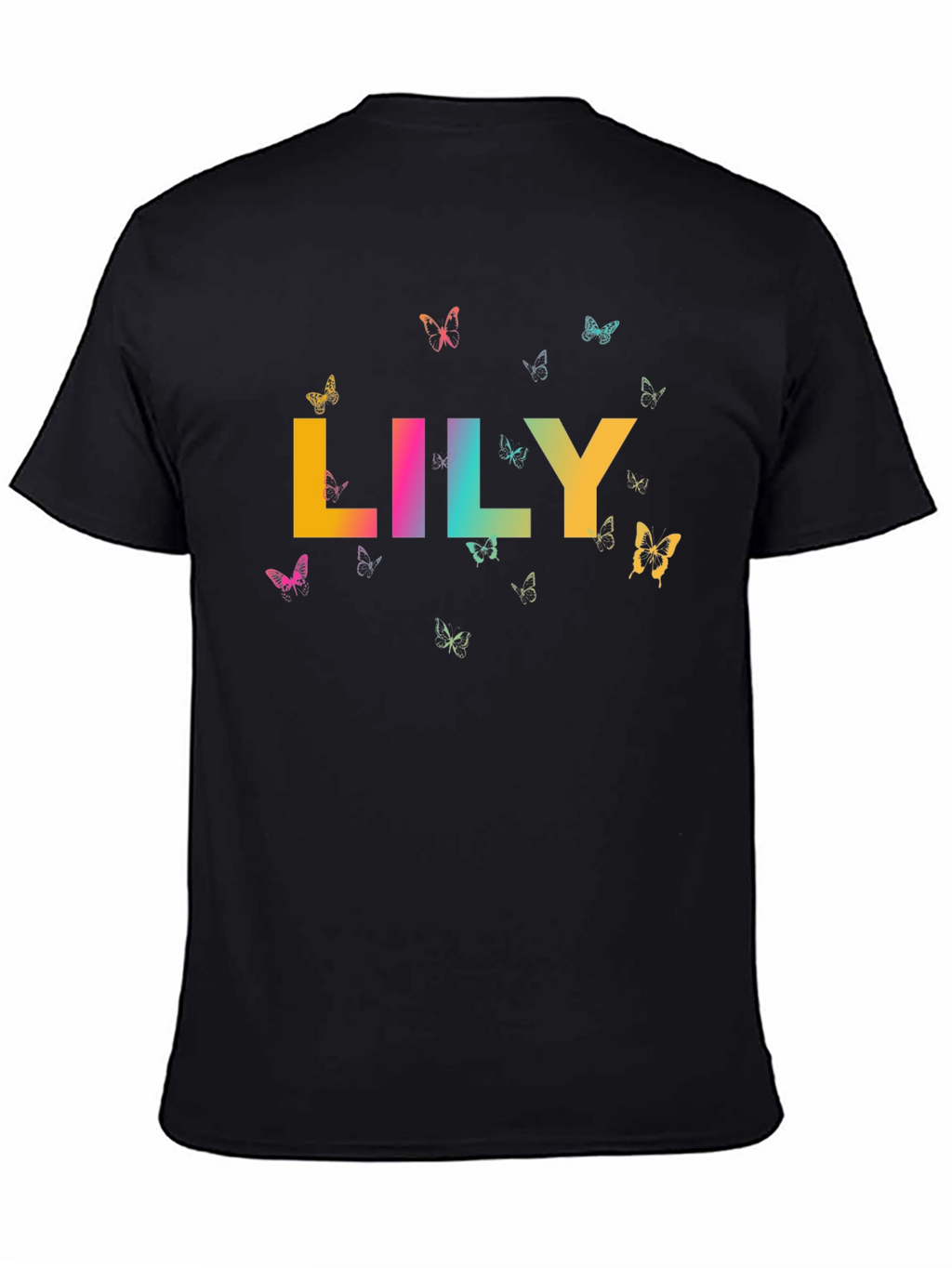 Personalized Lily Butterfly Graphic Tee