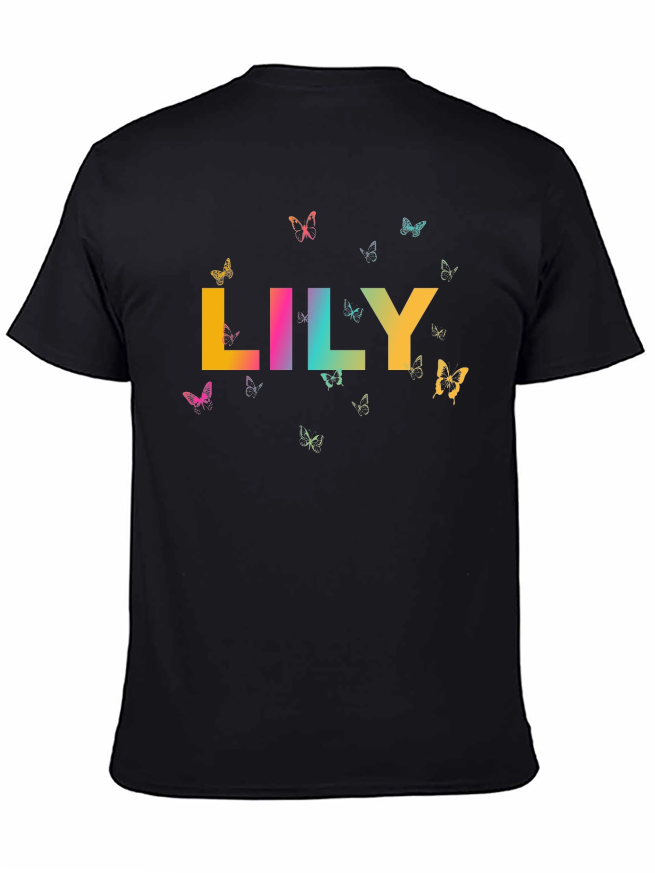 Personalized Lily Butterfly Graphic Tee