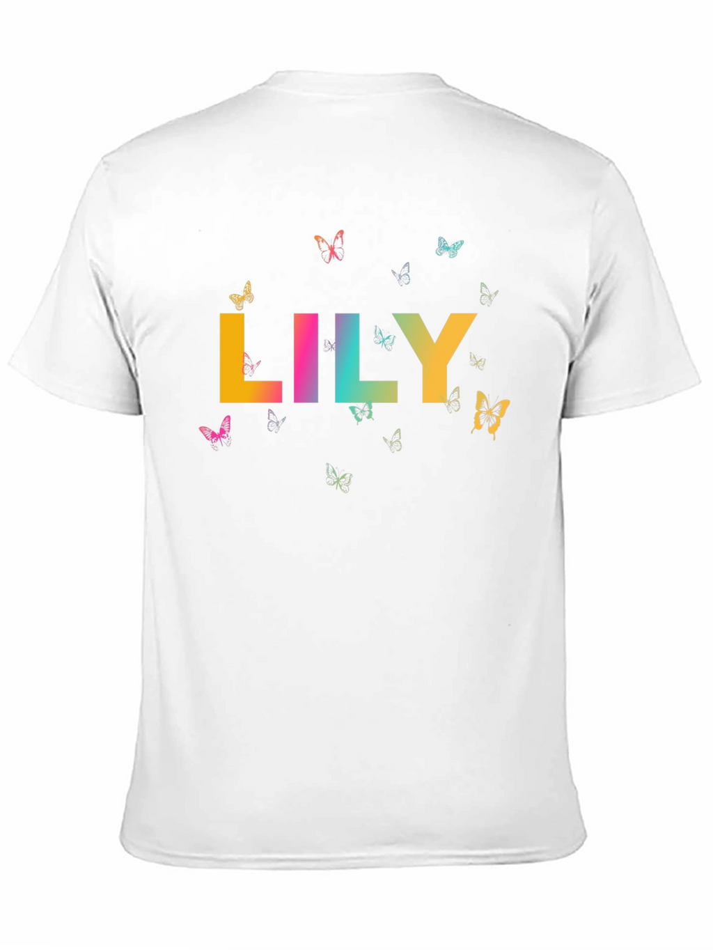 Personalized Lily Butterfly Graphic Tee