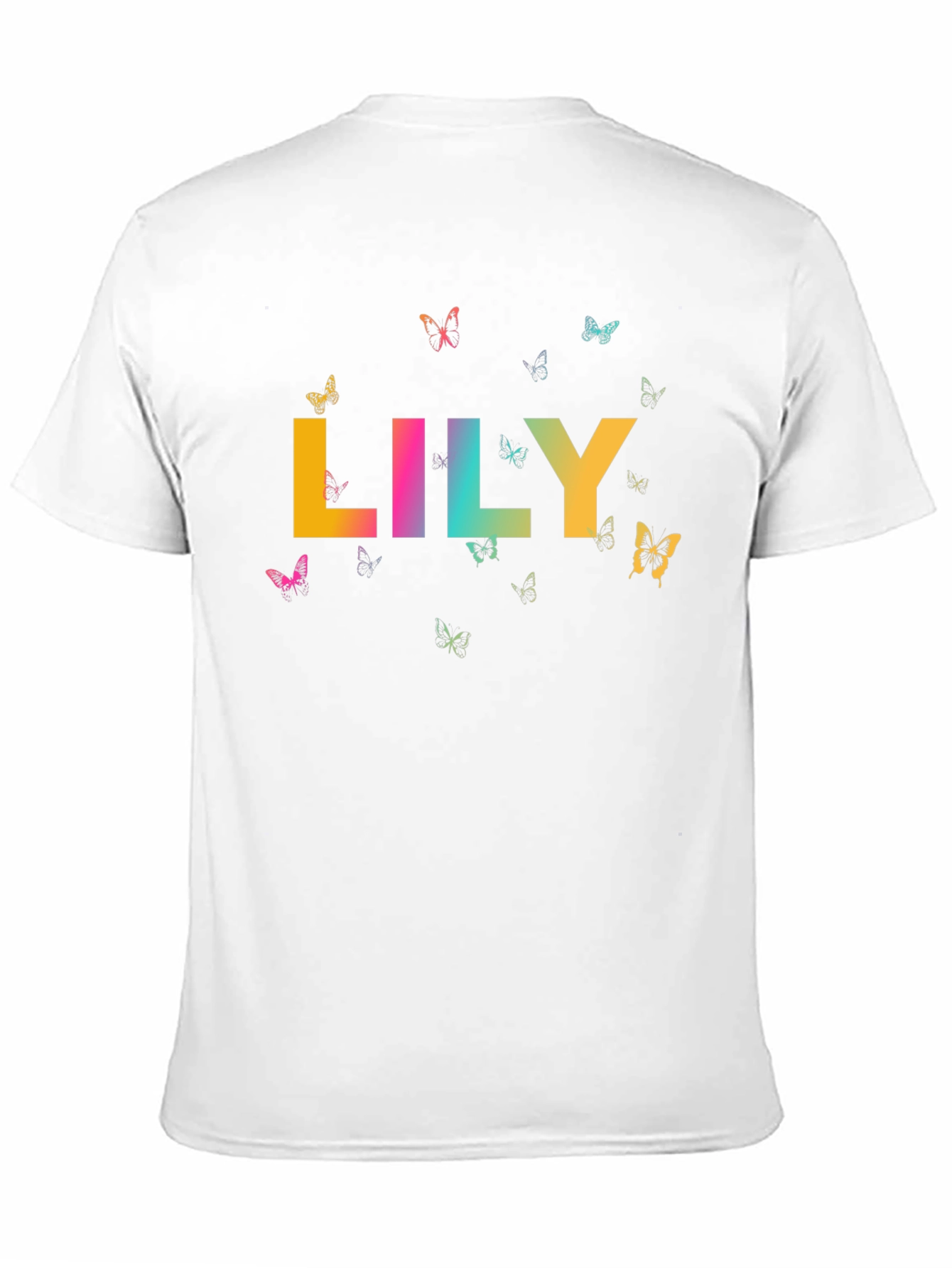 Personalized Lily Butterfly Graphic Tee