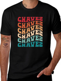 Retro Chavez T-Shirt - Groovy Wavy Text Design