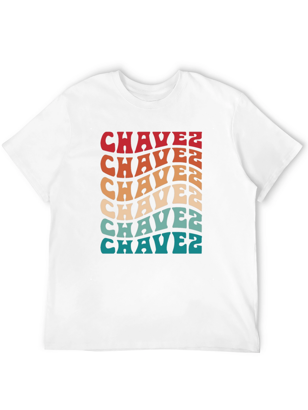 Retro Chavez T-Shirt - Groovy Wavy Text Design