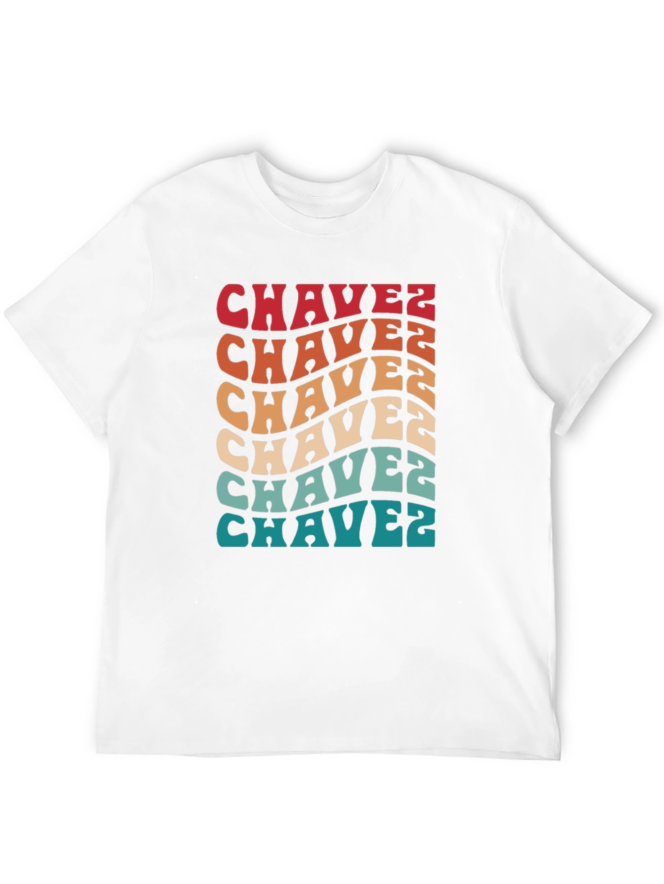 Retro Chavez T-Shirt - Groovy Wavy Text Design