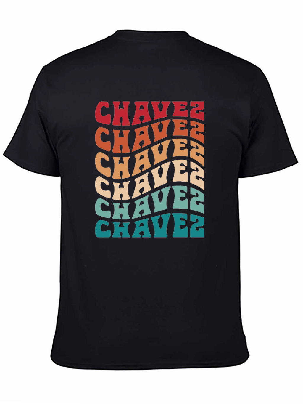 Retro Chavez T-Shirt - Groovy Wavy Text Design