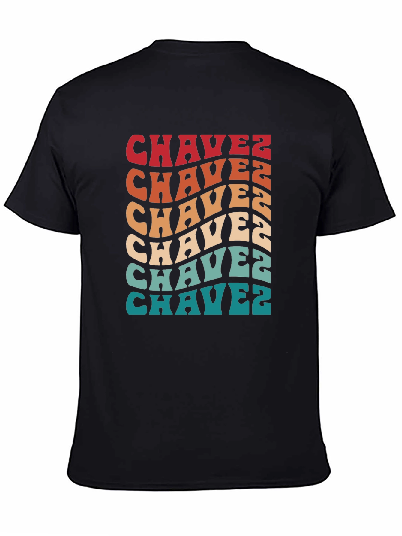 Retro Chavez T-Shirt - Groovy Wavy Text Design