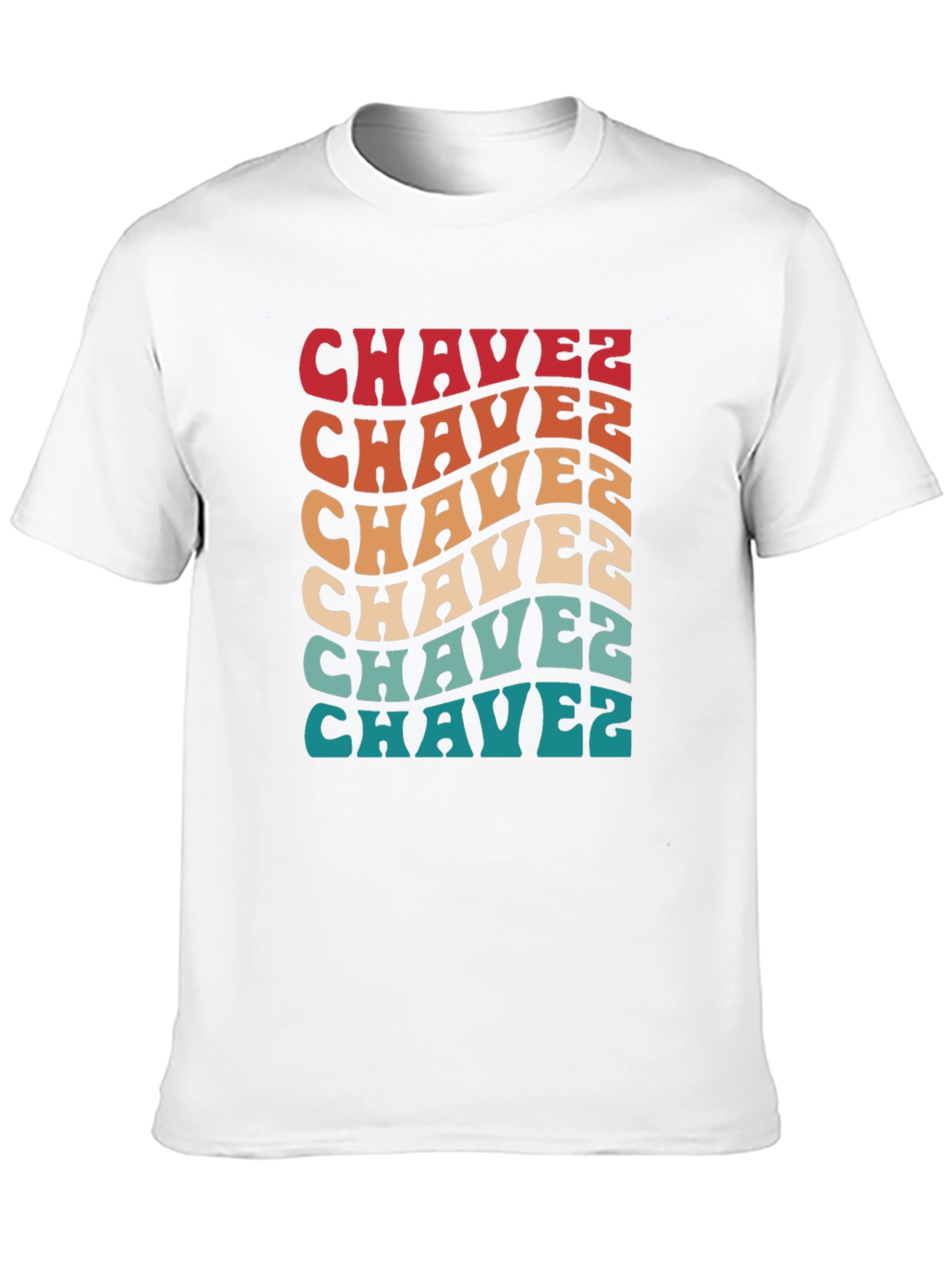 Retro Chavez T-Shirt - Groovy Wavy Text Design