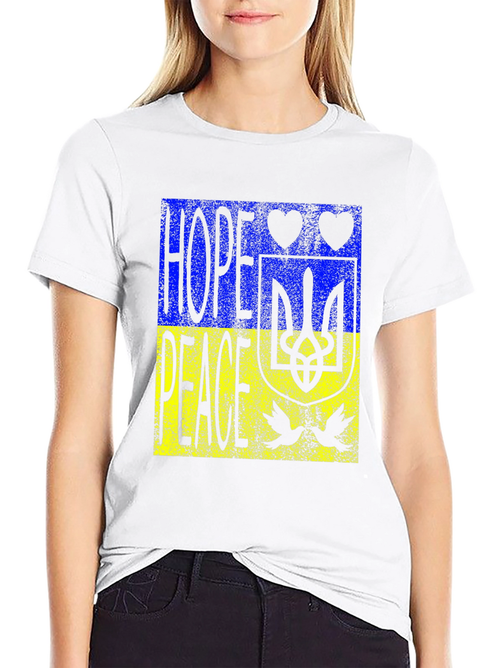 Ukraine Hope & Peace Graphic Tee