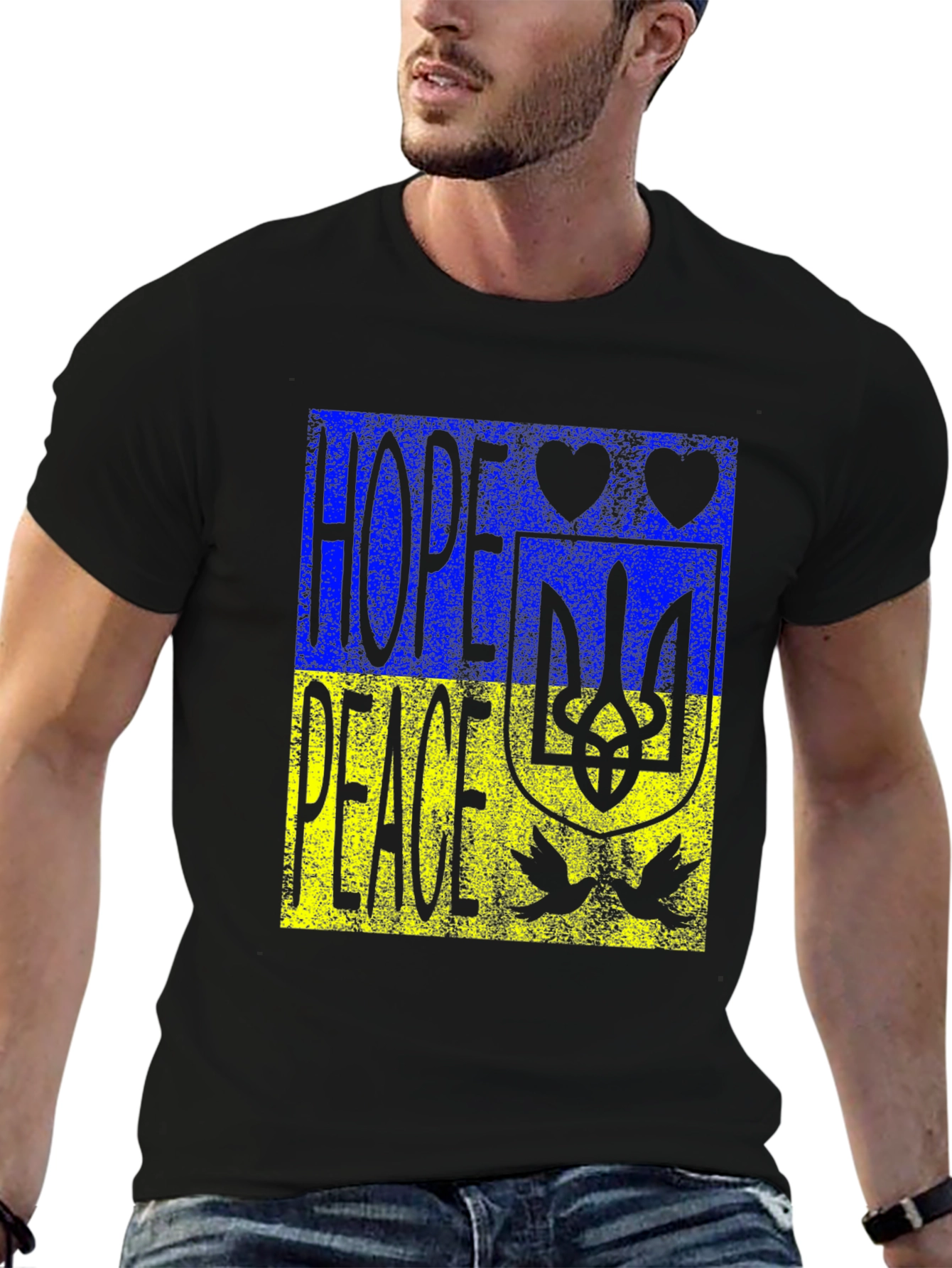 Ukraine Hope & Peace Graphic Tee