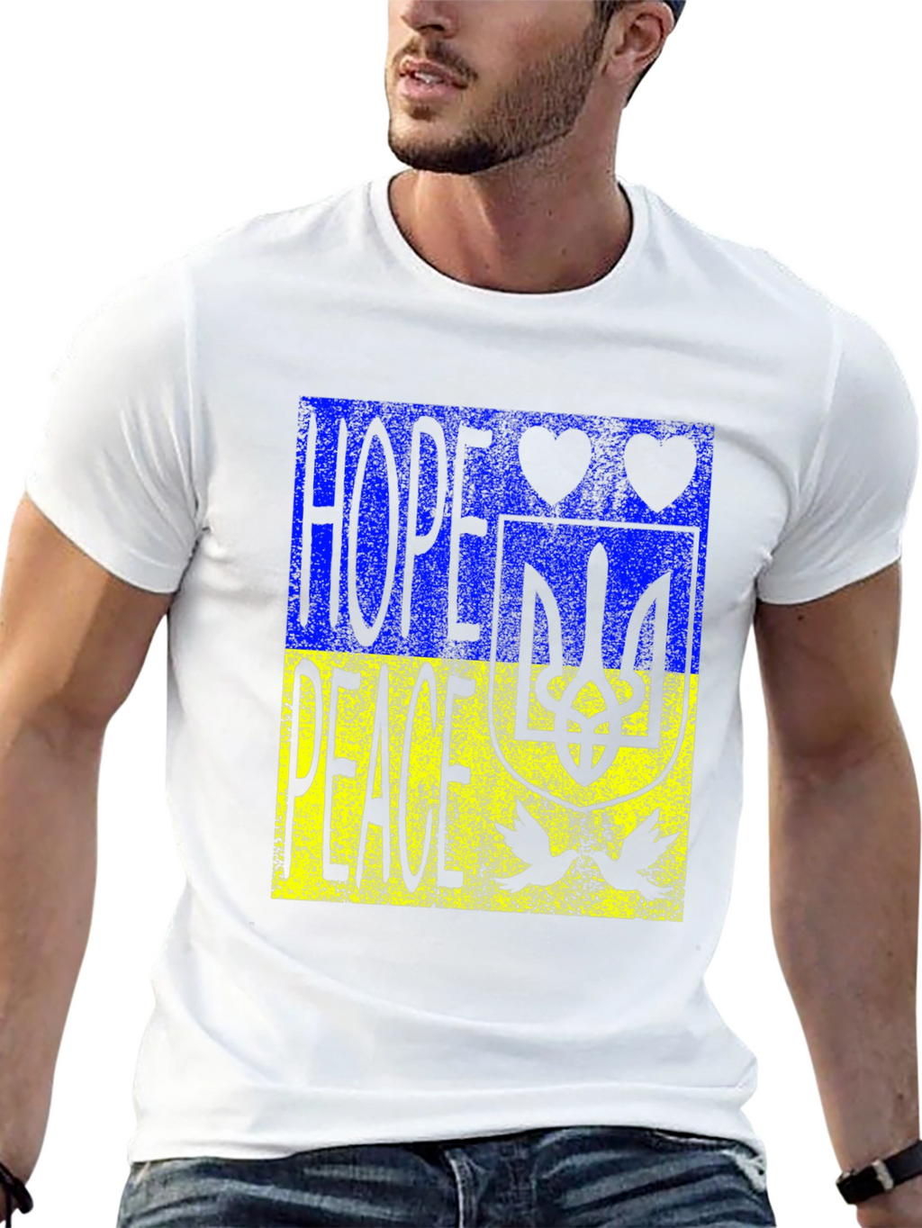 Ukraine Hope & Peace Graphic Tee