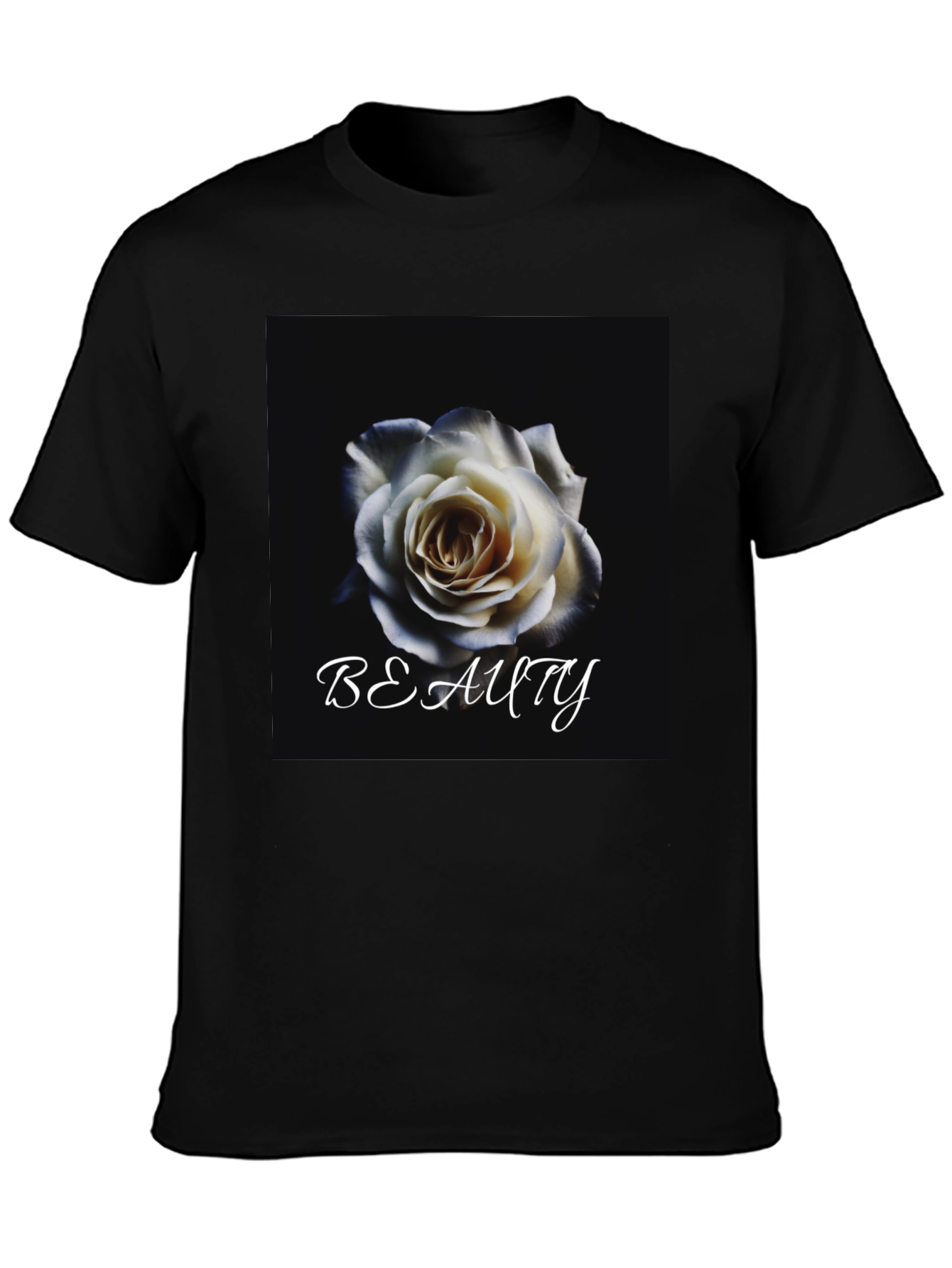 Beauty Rose Graphic T-Shirt - Elegant Floral Design