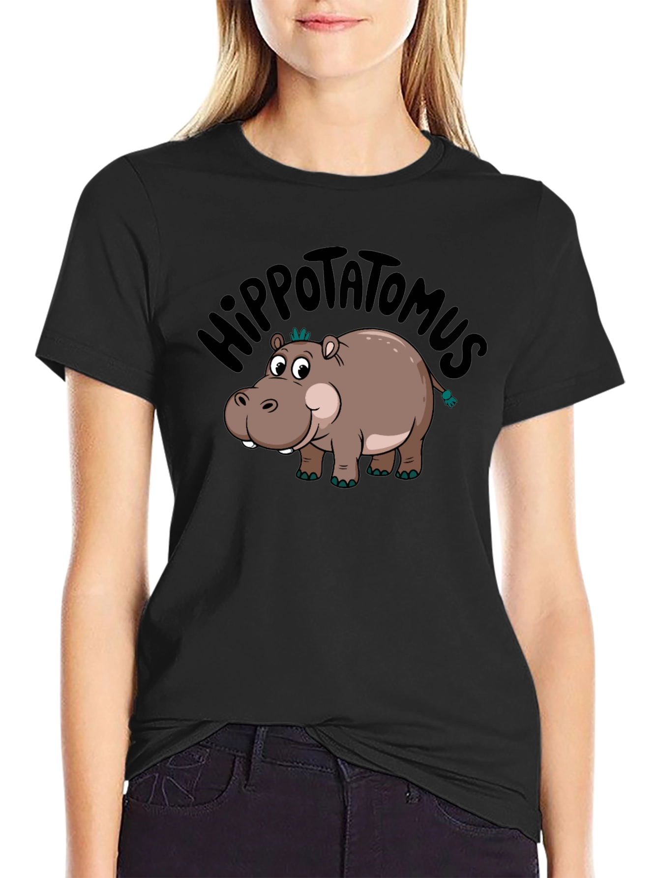 Hippo-tatomus T-Shirt: Funny Cartoon Graphic Tee