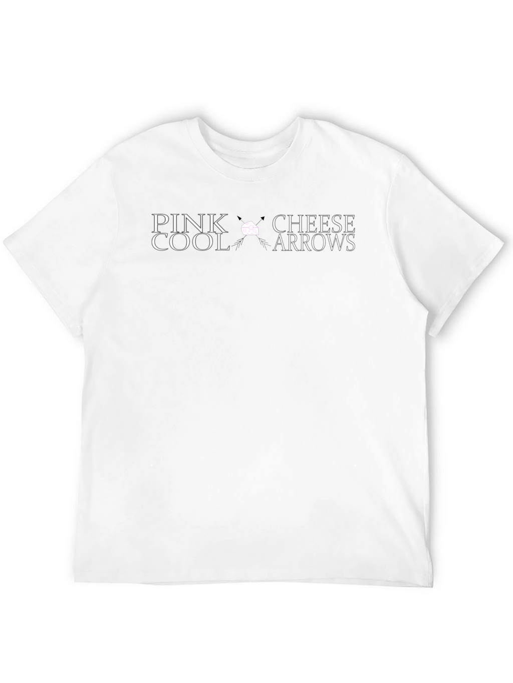 Pink Cool Cheese Arrows Black T-Shirt