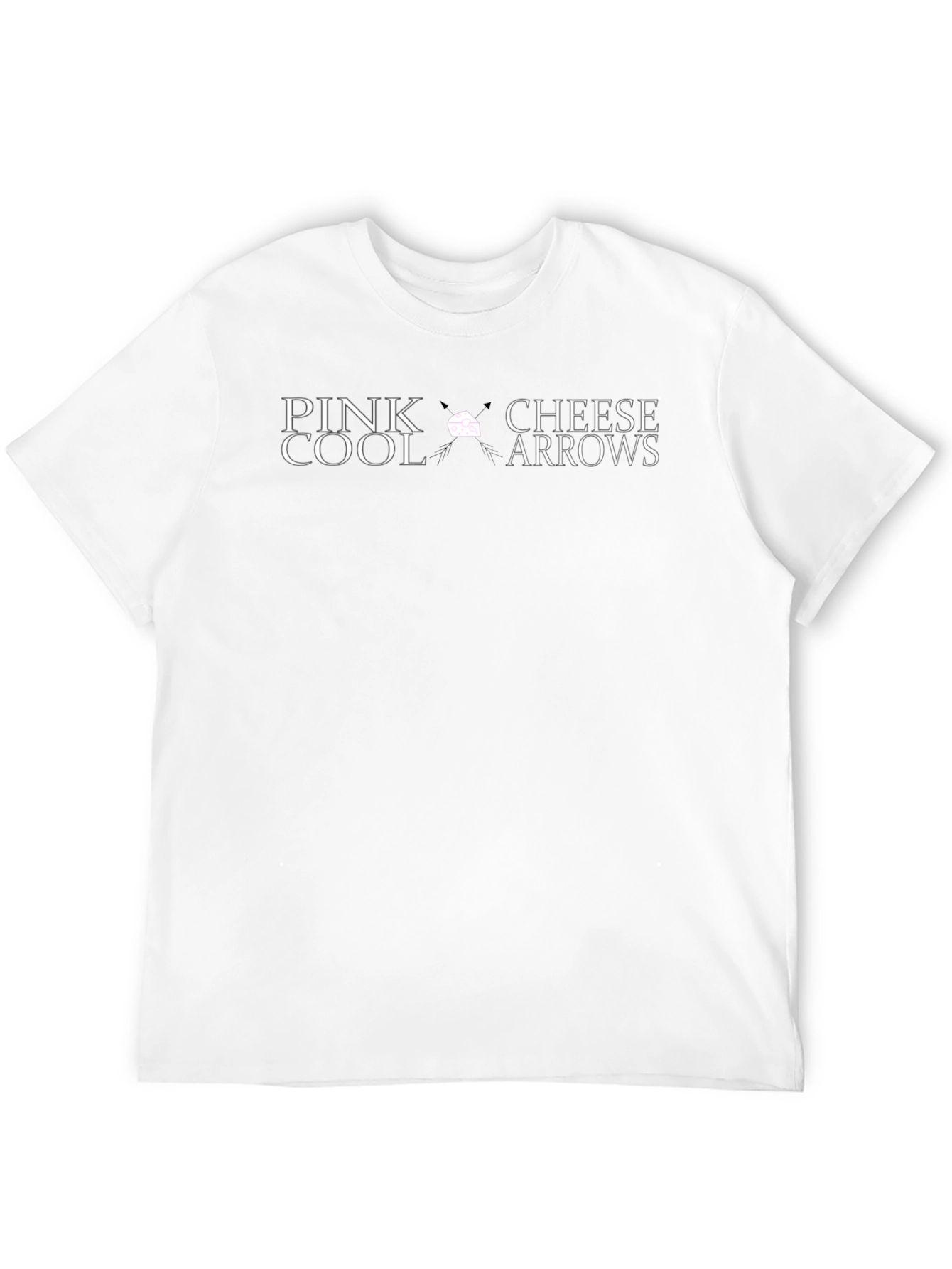 Pink Cool Cheese Arrows Black T-Shirt