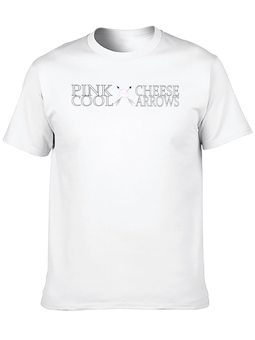Pink Cool Cheese Arrows Black T-Shirt