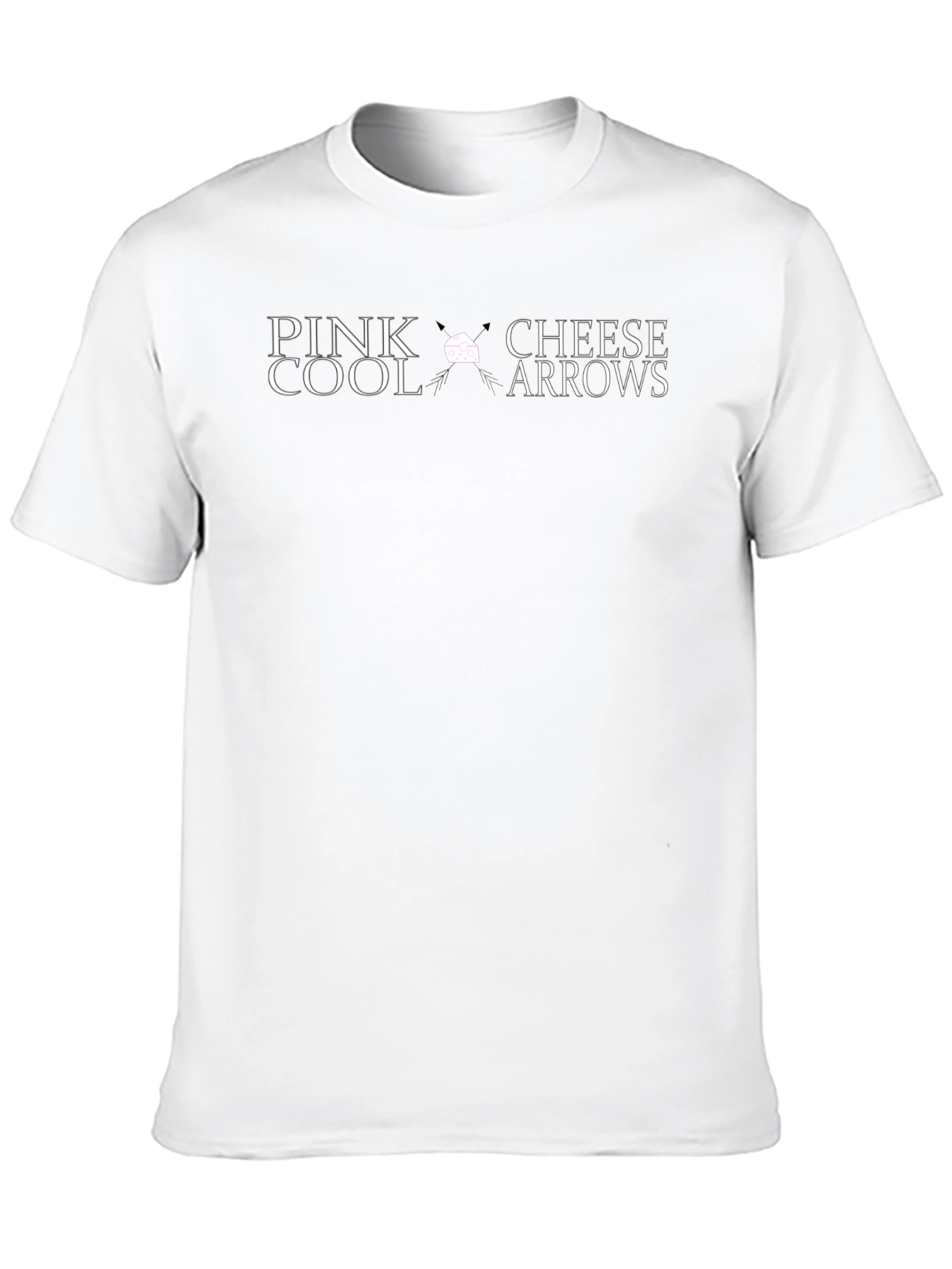Pink Cool Cheese Arrows Black T-Shirt