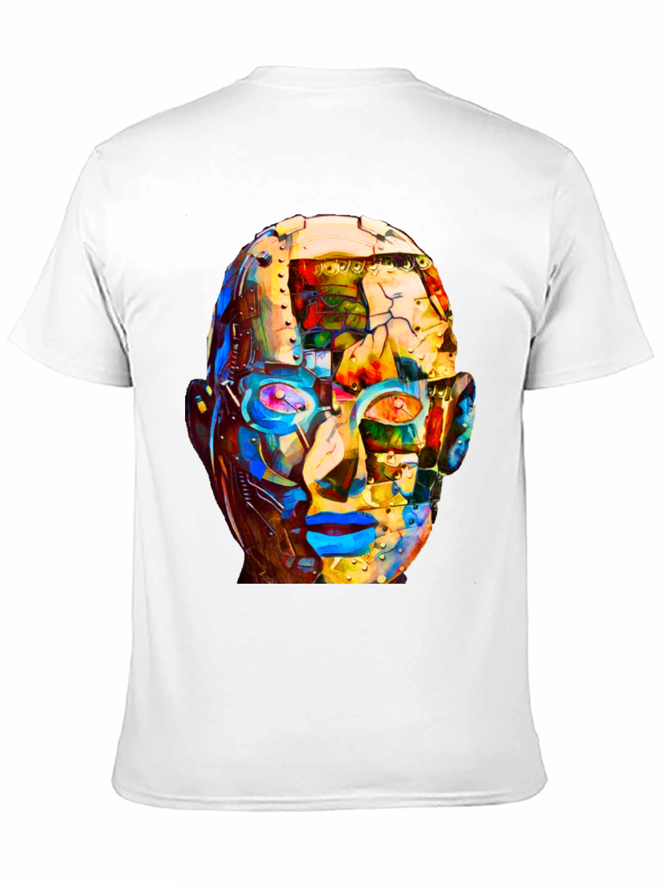 Abstract Robot Head Graphic T-Shirt