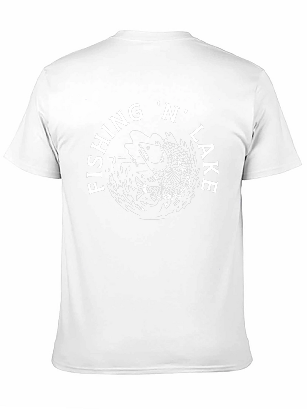 Fishing N Lake Black Graphic T-Shirt