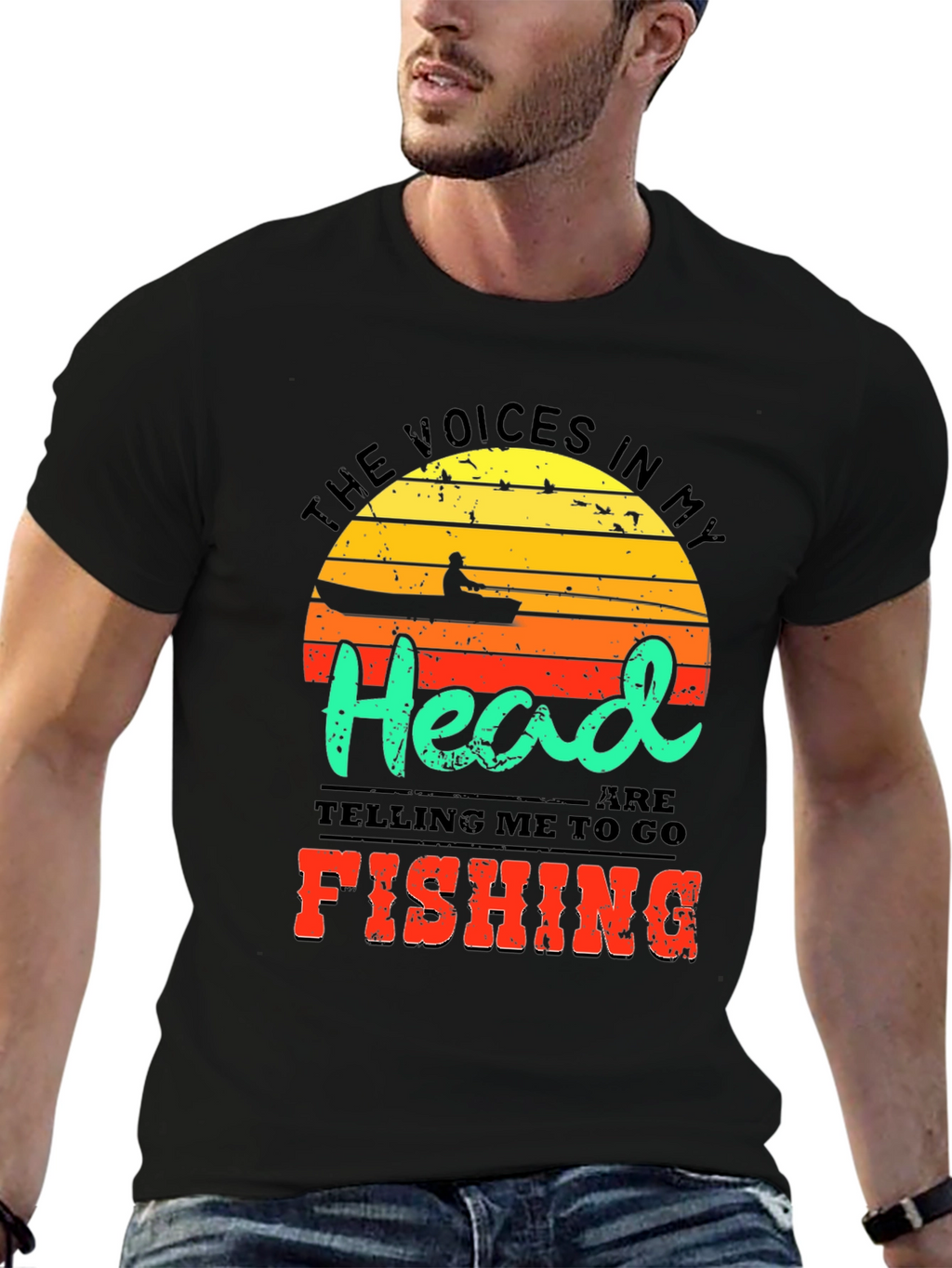 Funny Fishing T-Shirt - Voices in My Head Tee