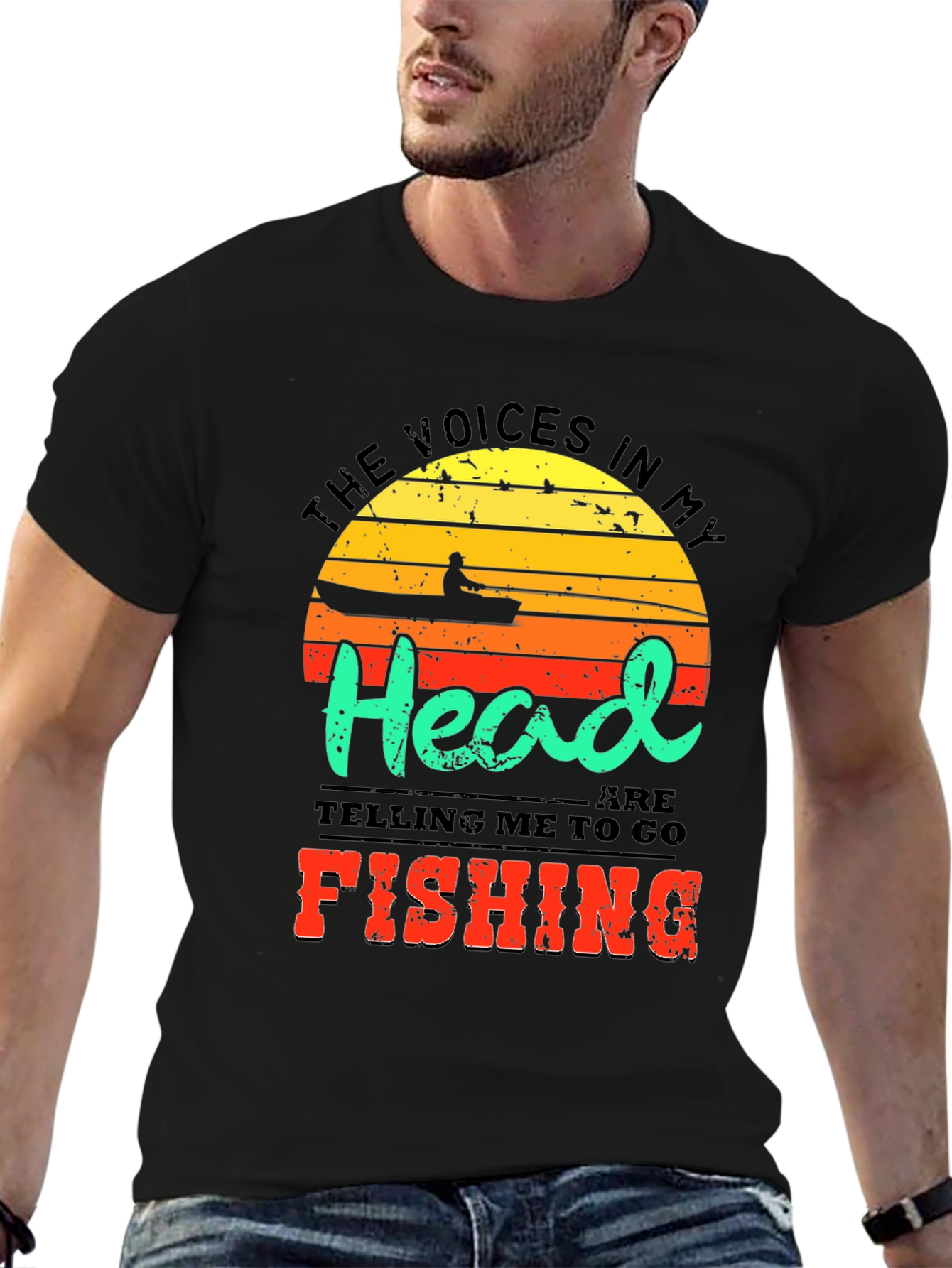 Funny Fishing T-Shirt - Voices in My Head Tee