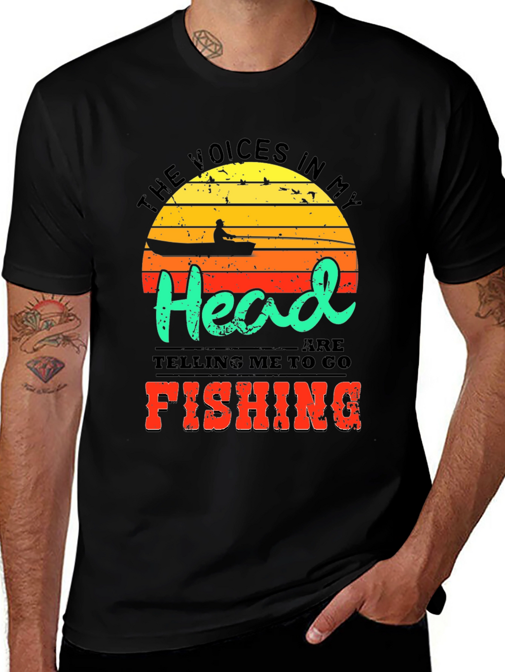 Funny Fishing T-Shirt - Voices in My Head Tee