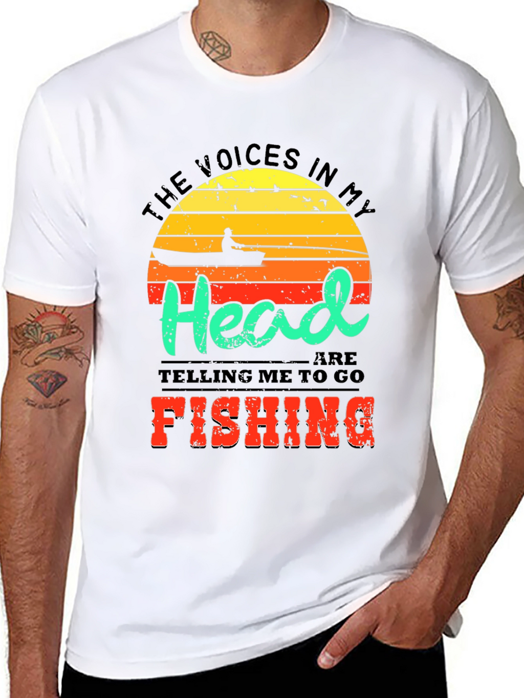 Funny Fishing T-Shirt - Voices in My Head Tee