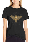 Gold Bee Graphic T-Shirt - Black