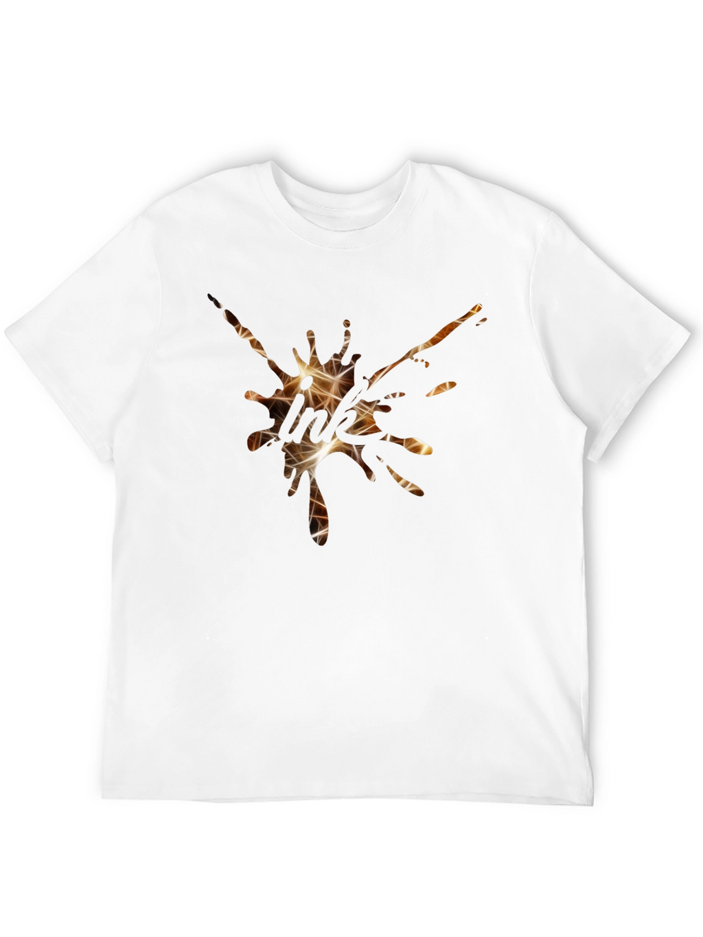 Abstract Ink Splatter Graphic T-Shirt